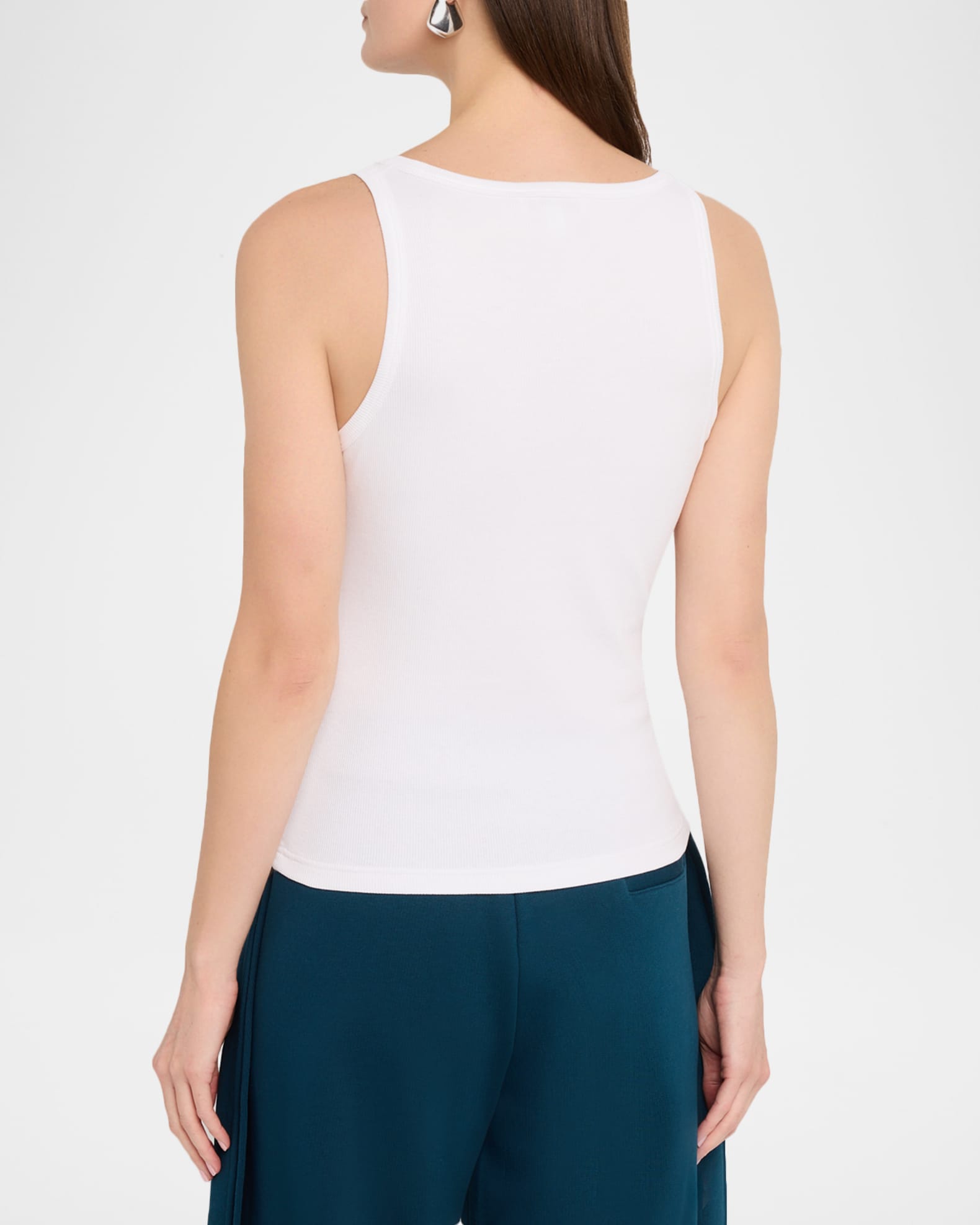 ALAIA Darts Stretch Cotton Tank Top | Neiman Marcus