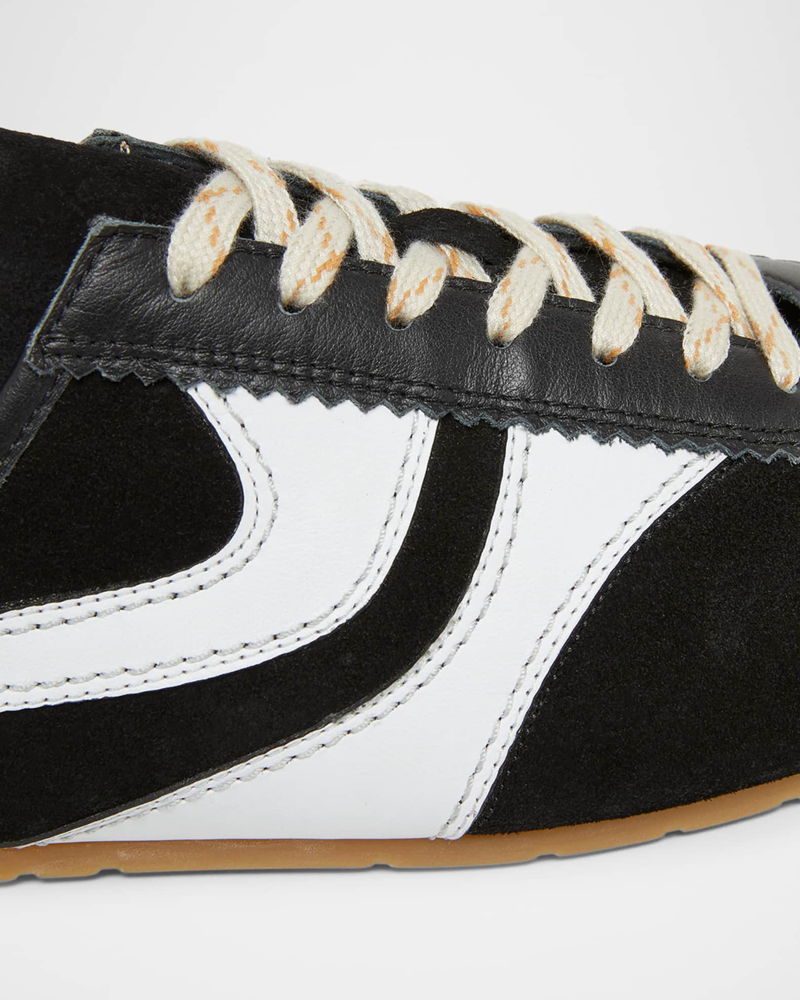 Dries Van Noten Men's Destin Mixed Leather Retro Sneakers | Neiman