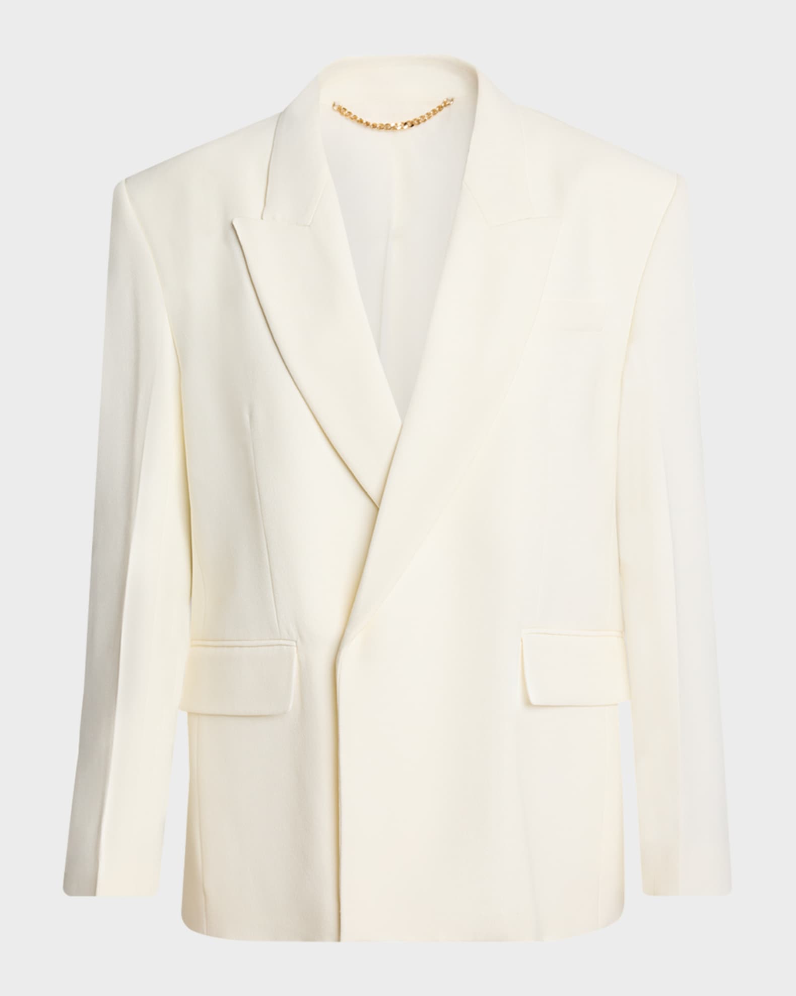 Victoria Beckham Double-Breasted Blazer Jacket | Neiman Marcus