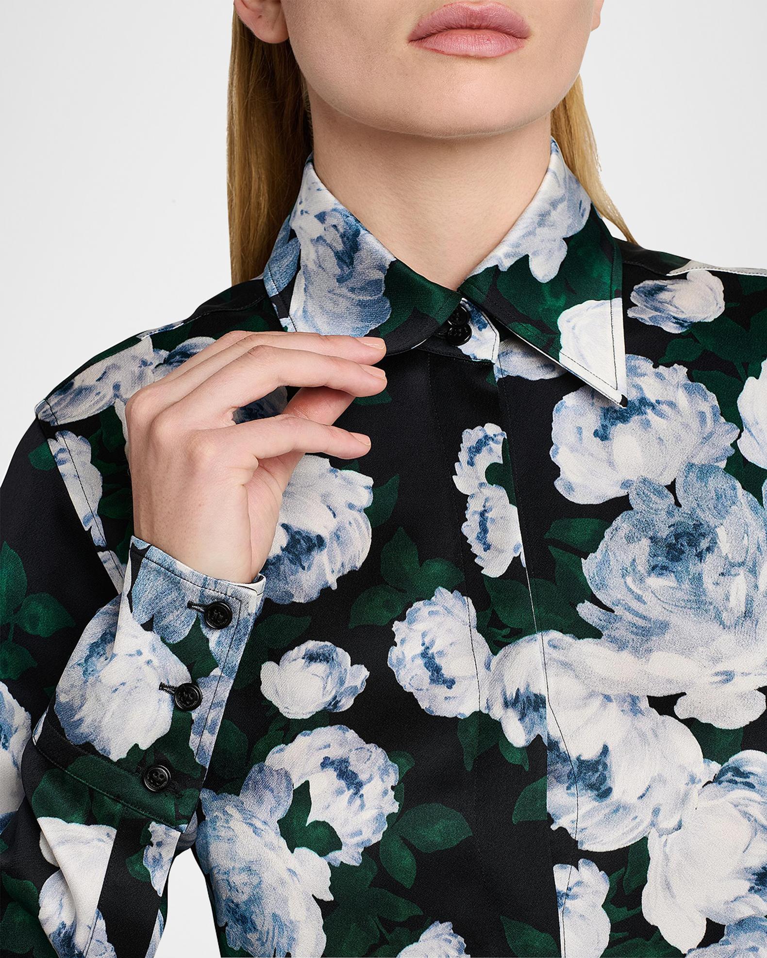 Stella McCartney Bunch Of Roses Button-Down Shirt | Neiman Marcus