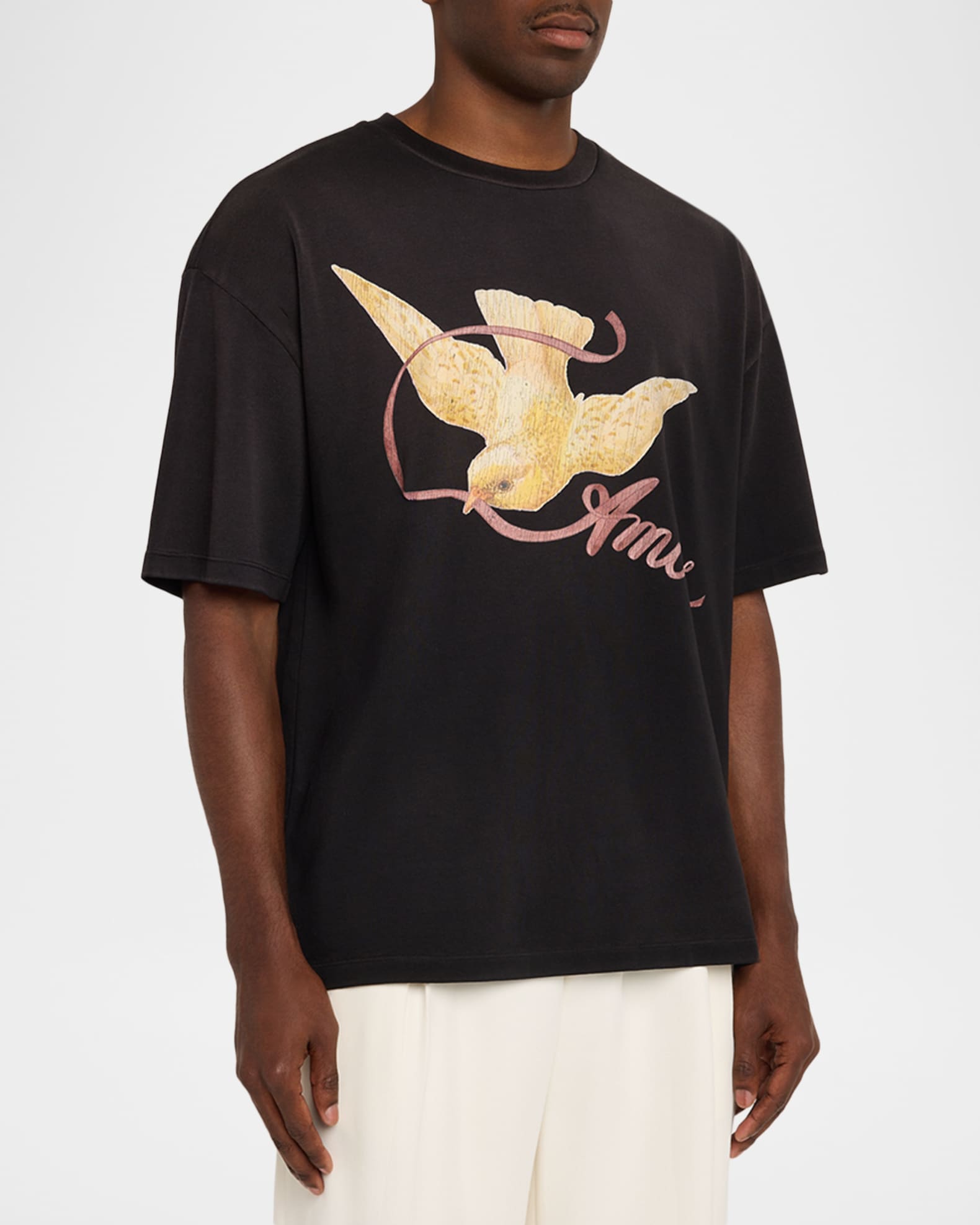 Amiri Men's Amiri Ribbon Oversized T-Shirt | Neiman Marcus