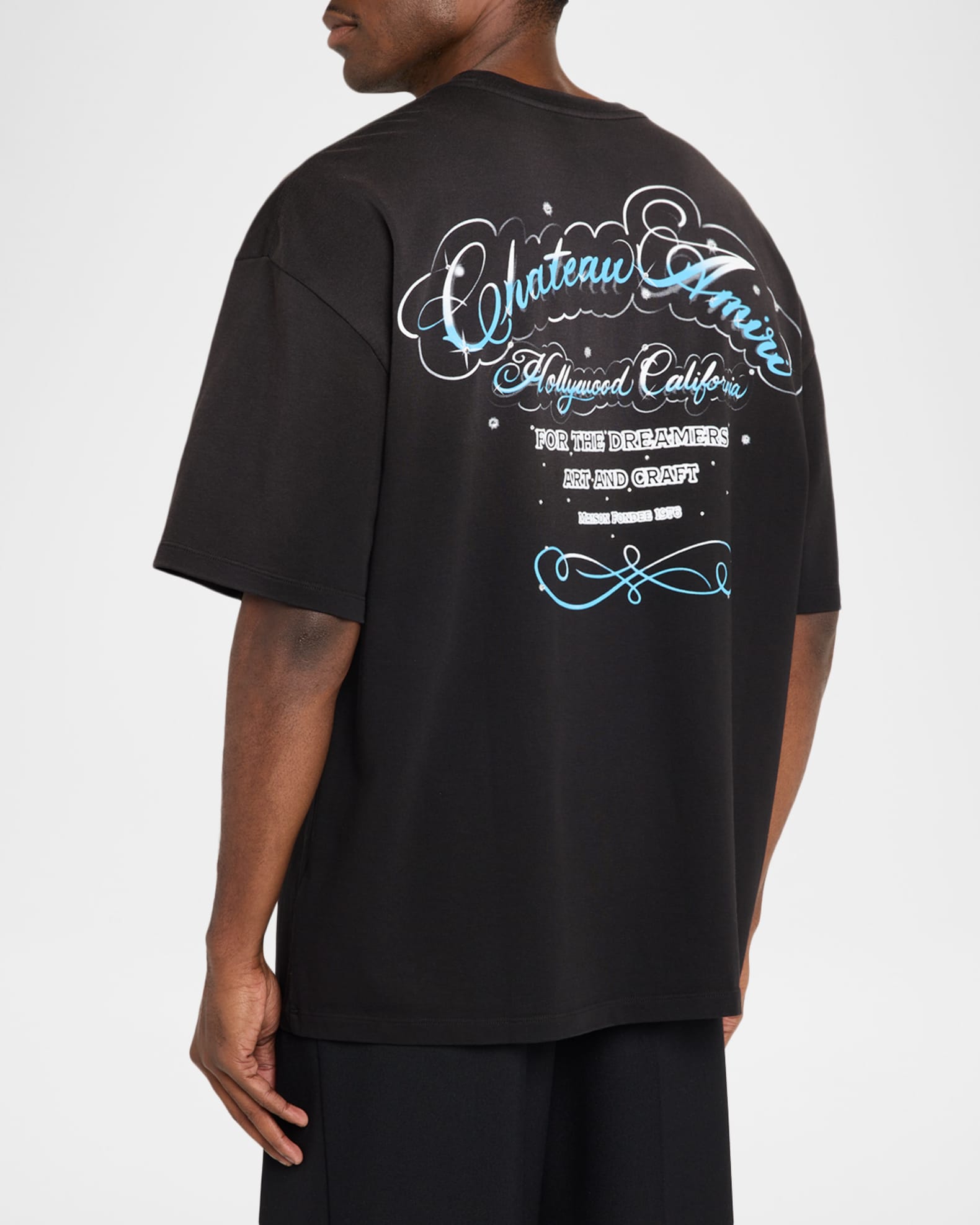 Amiri Men's Crystal-Print Chateau Amiri Cotton T-Shirt | Neiman Marcus
