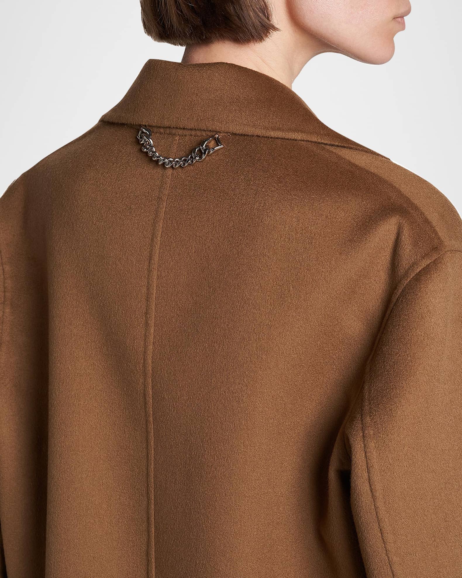 Stella McCartney Double-Breasted Short Wool Peacoat | Neiman Marcus
