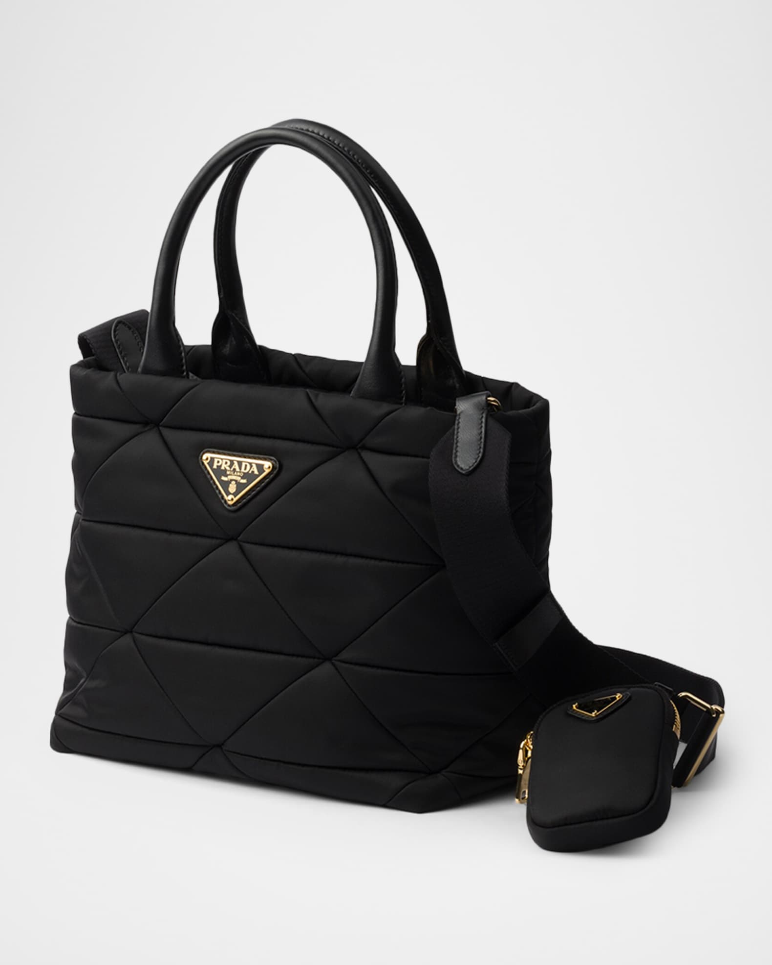 Prada Small Padded Re-Nylon Tote Bag | Neiman Marcus