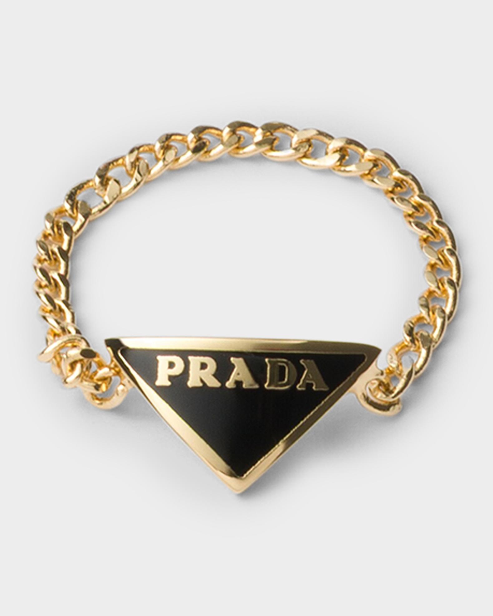 Prada Enameled Metal Ring | Neiman Marcus