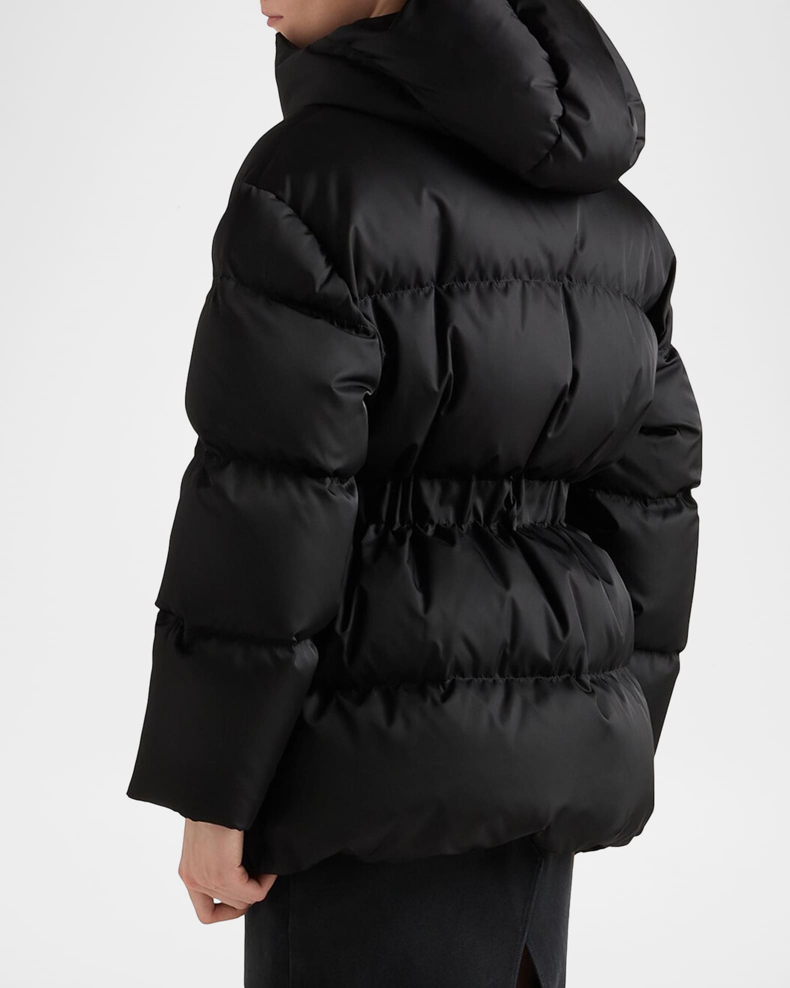 Prada Re-Nylon Hooded Down Jacket | Neiman Marcus