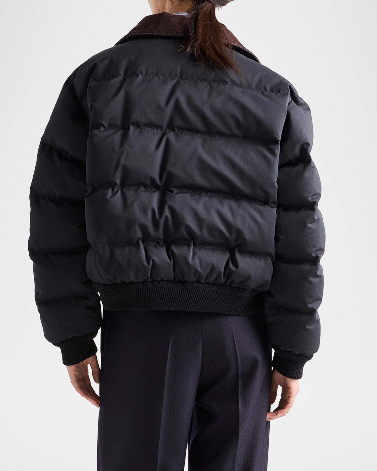 Prada Cropped Compact Poplin Down Jacket | Neiman Marcus