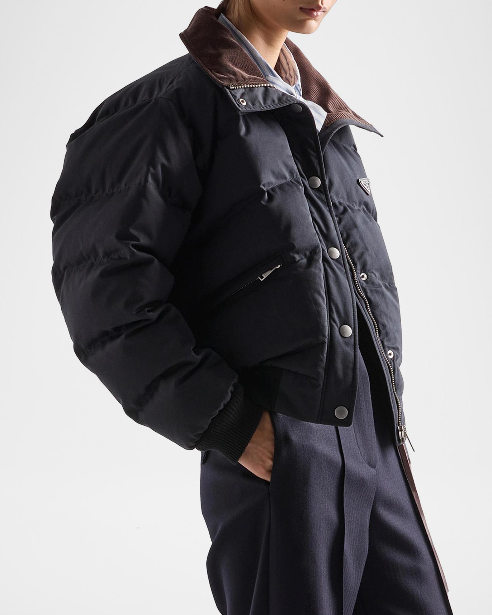 Prada Cropped Compact Poplin Down Jacket | Neiman Marcus