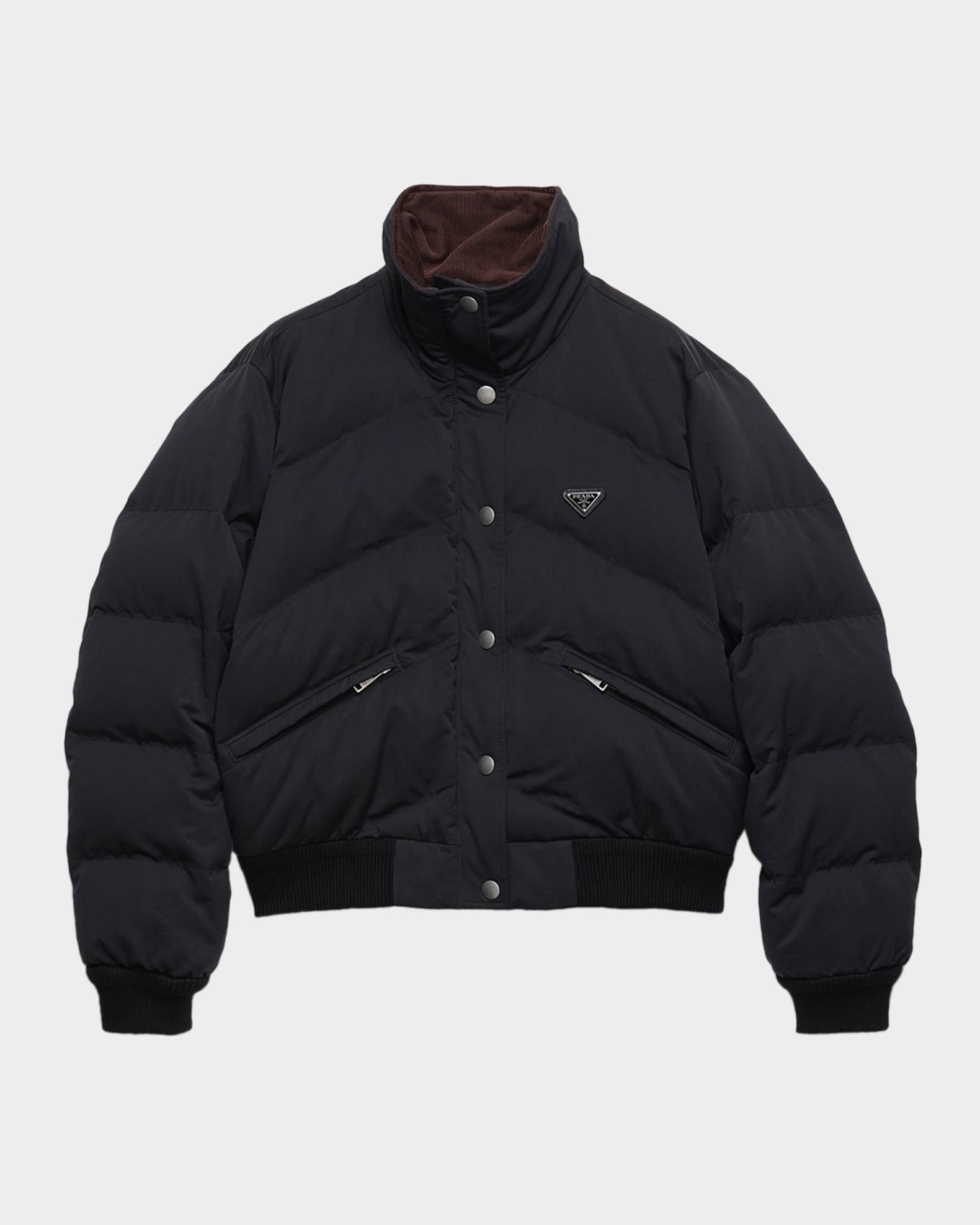 Prada Cropped Compact Poplin Down Jacket | Neiman Marcus