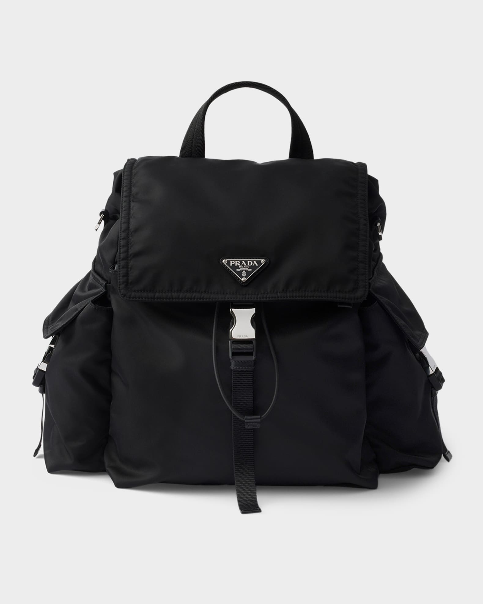 Prada Men's Explore Re-Nylon & Leather Backpack | Neiman Marcus