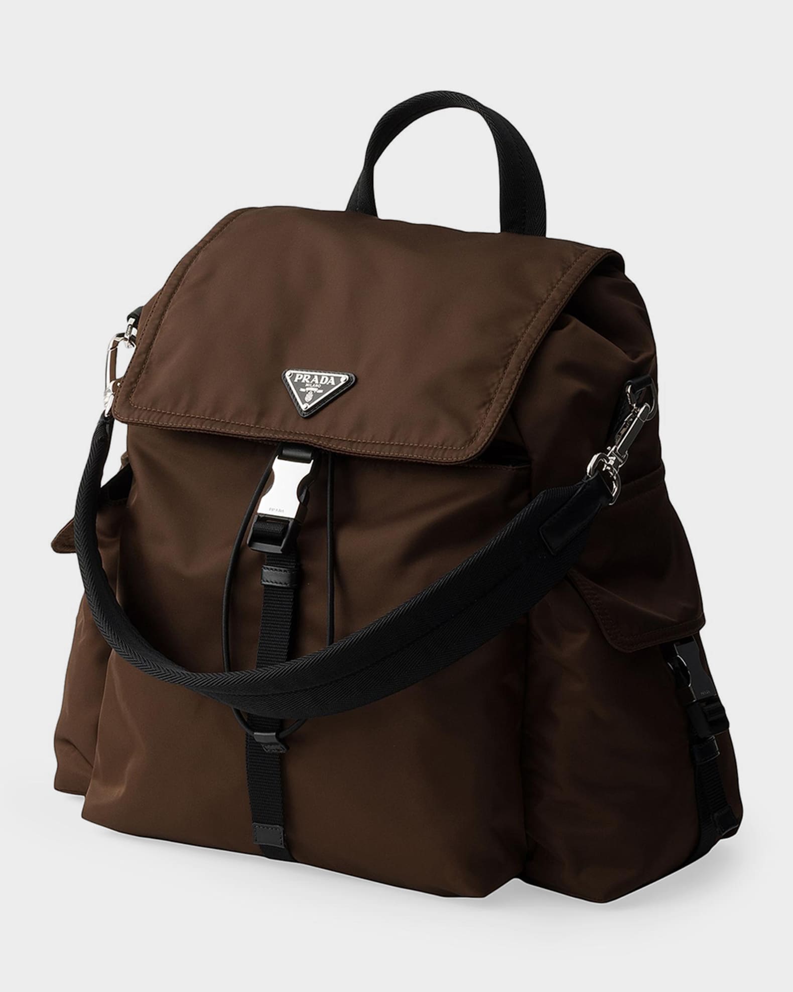 Prada Men's Explore Re-Nylon & Leather Backpack | Neiman Marcus