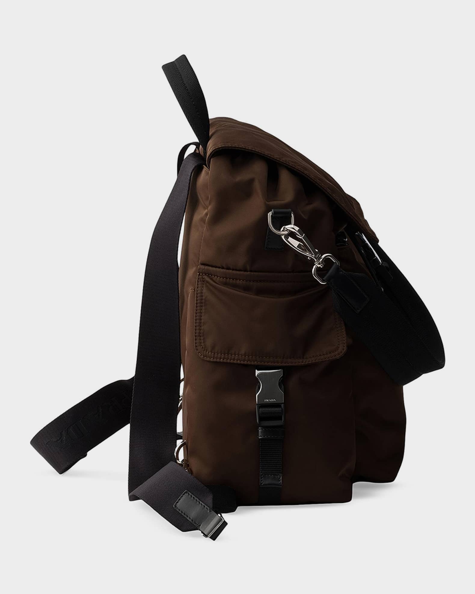 Prada Men's Explore Re-Nylon & Leather Backpack | Neiman Marcus