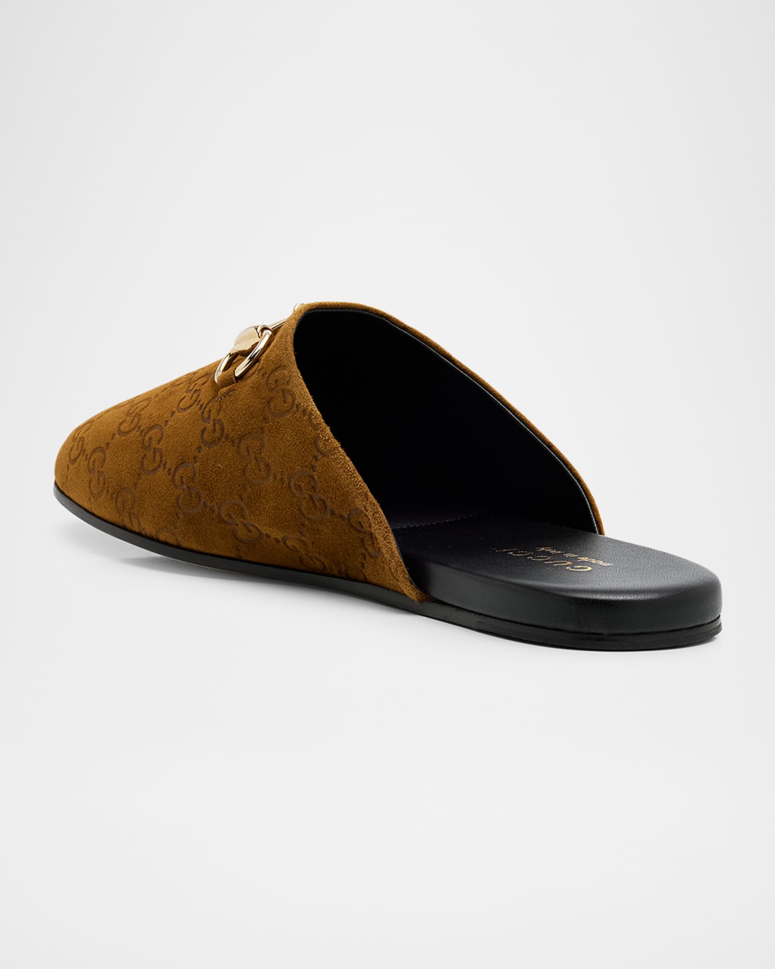 Gucci Men's Lucy GG Suede Horsebit Mules | Neiman Marcus