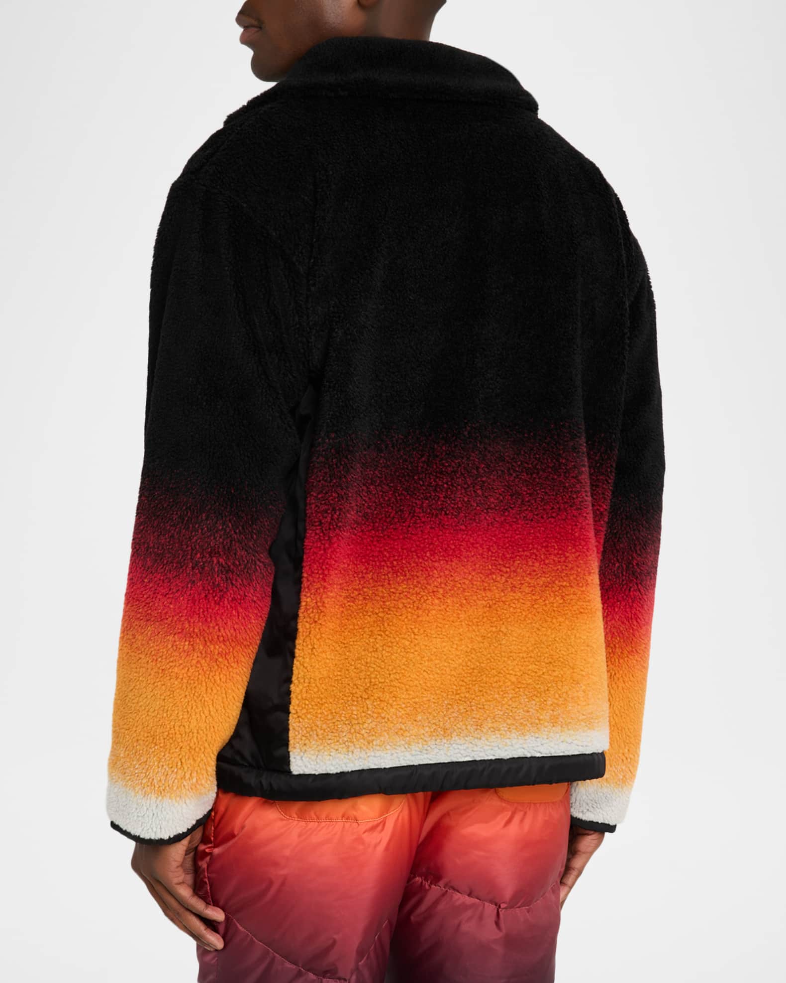 CASABLANCA Men's Gradient Fleece Quarter-Zip Jacket | Neiman Marcus