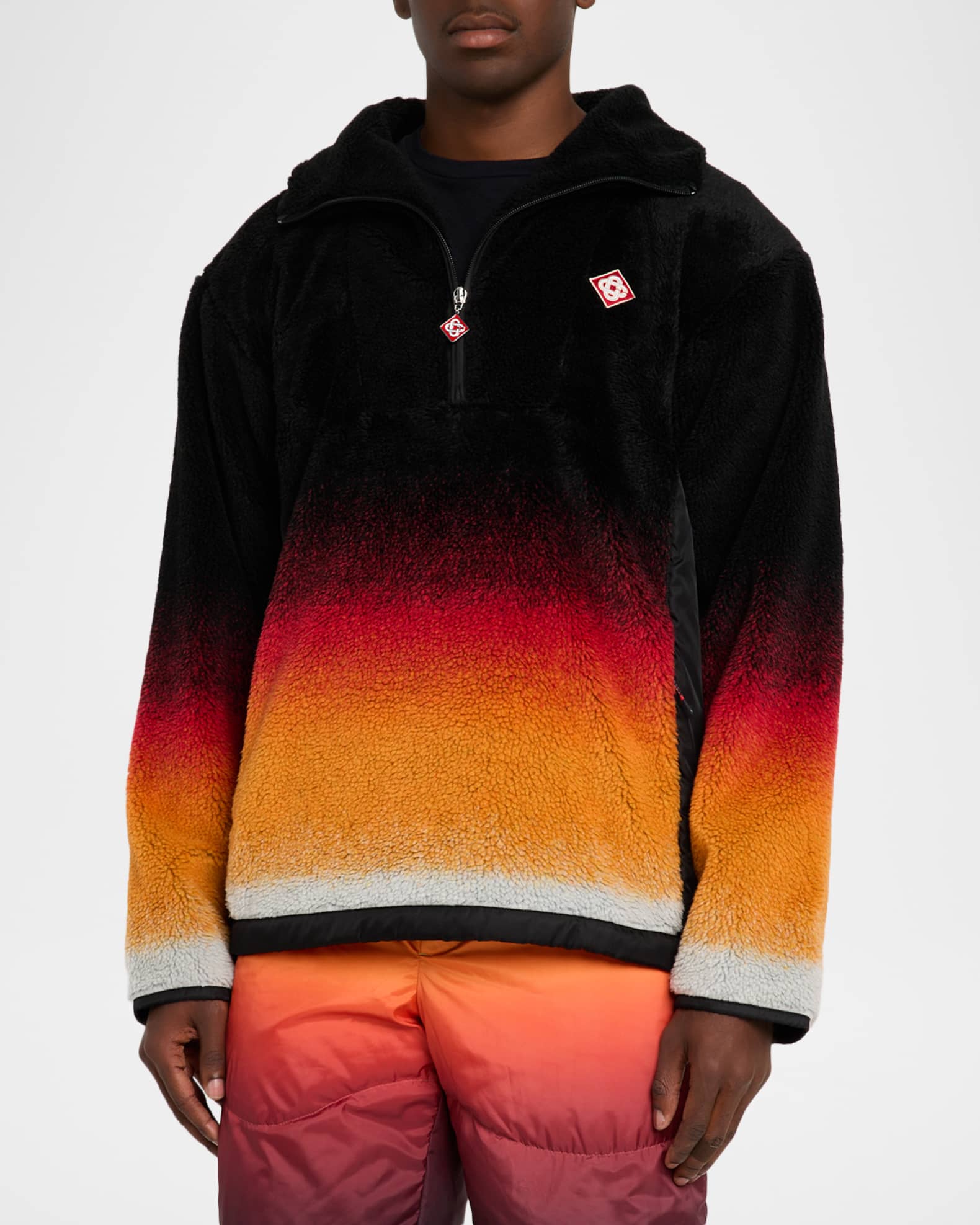 CASABLANCA Men's Gradient Fleece Quarter-Zip Jacket | Neiman Marcus
