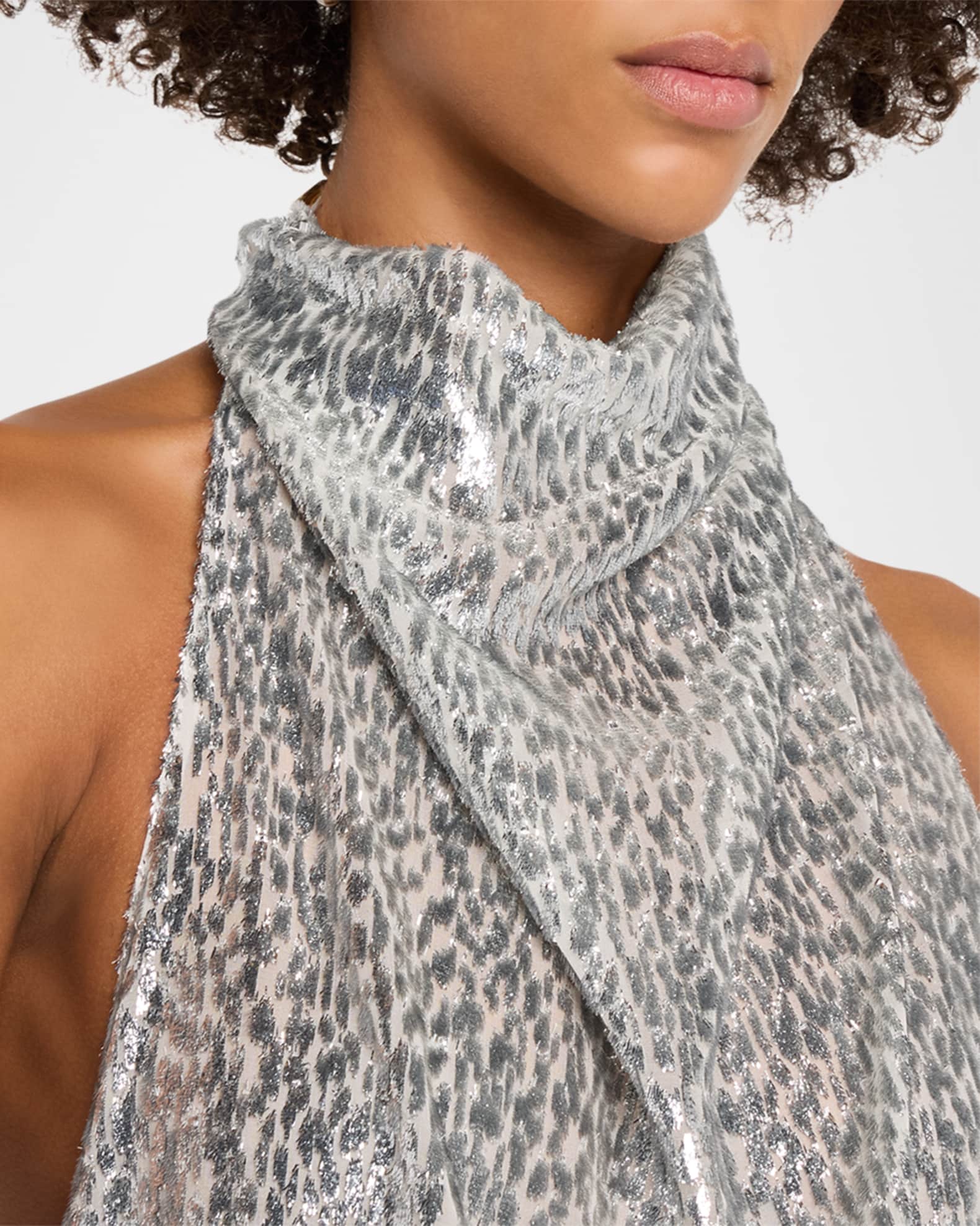 Stella McCartney Draped Fil Coupe Halter Top | Neiman Marcus