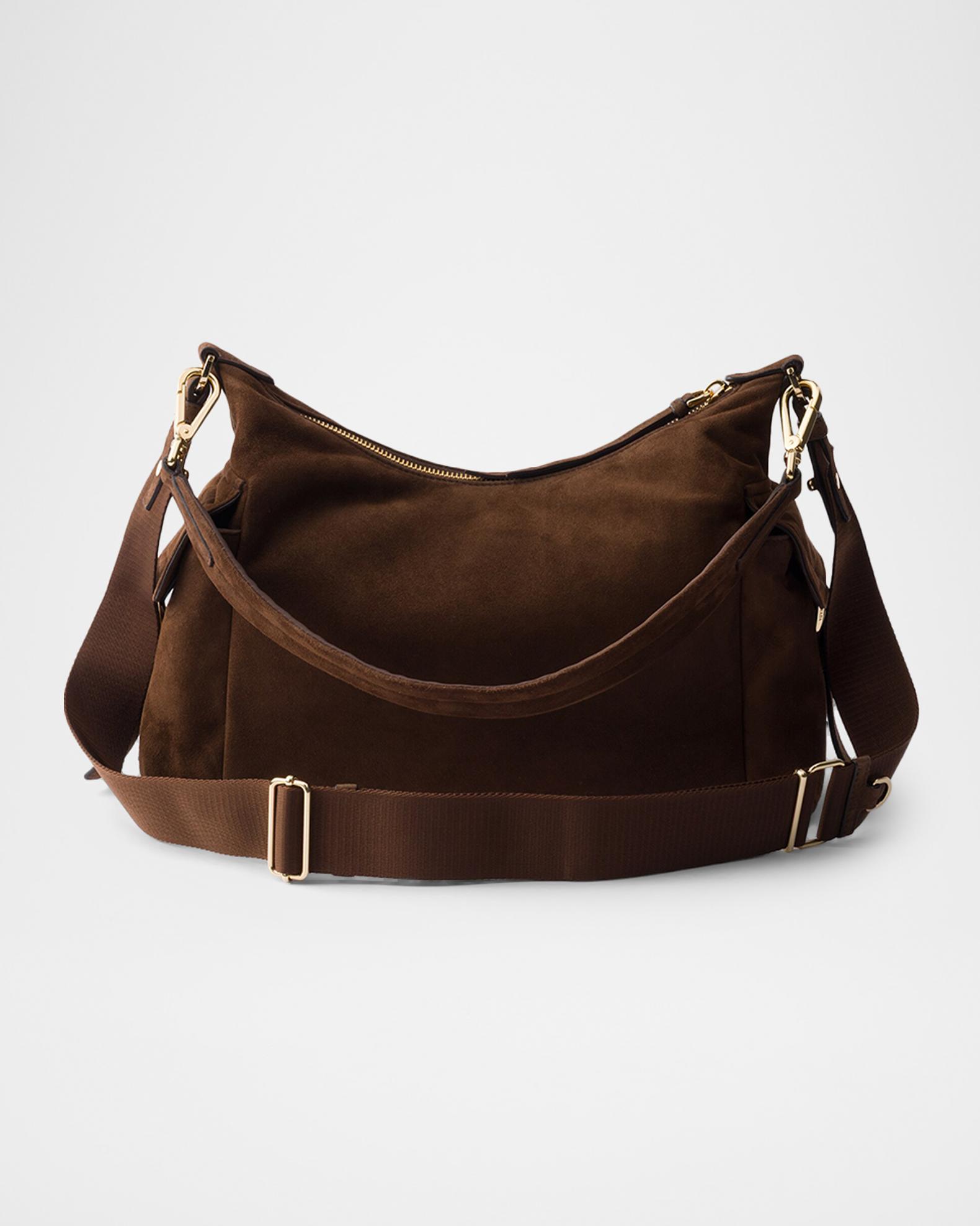 Prada Explore Large Suede Shoulder Bag | Neiman Marcus