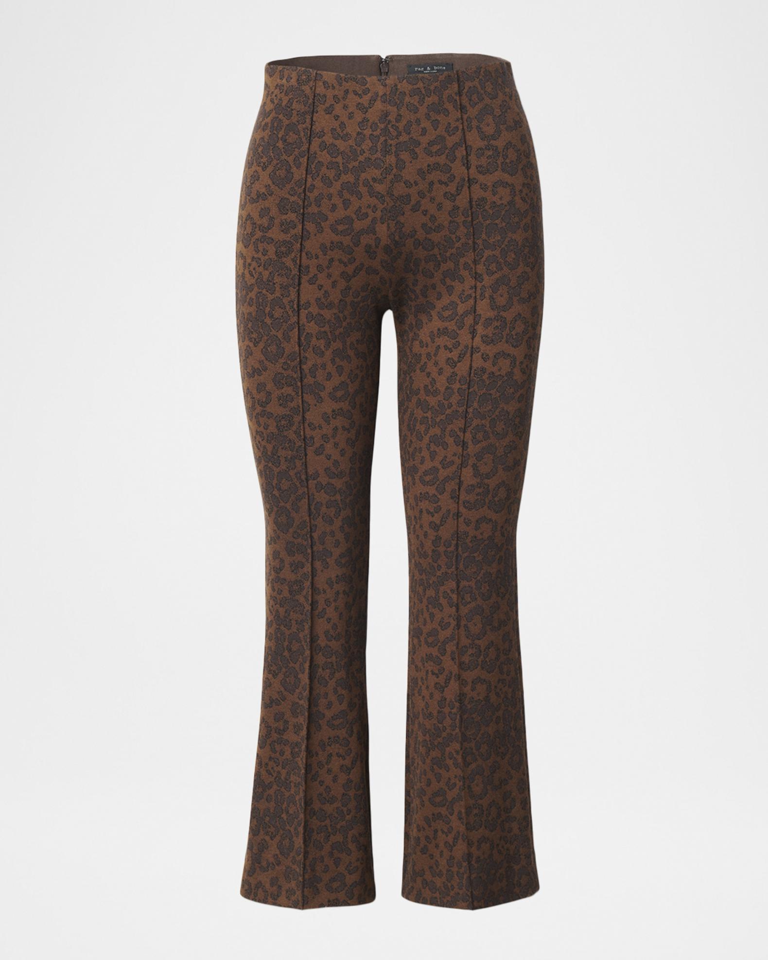 Rag & Bone Irina Kick-Flare Leopard Ponte Pants | Neiman Marcus
