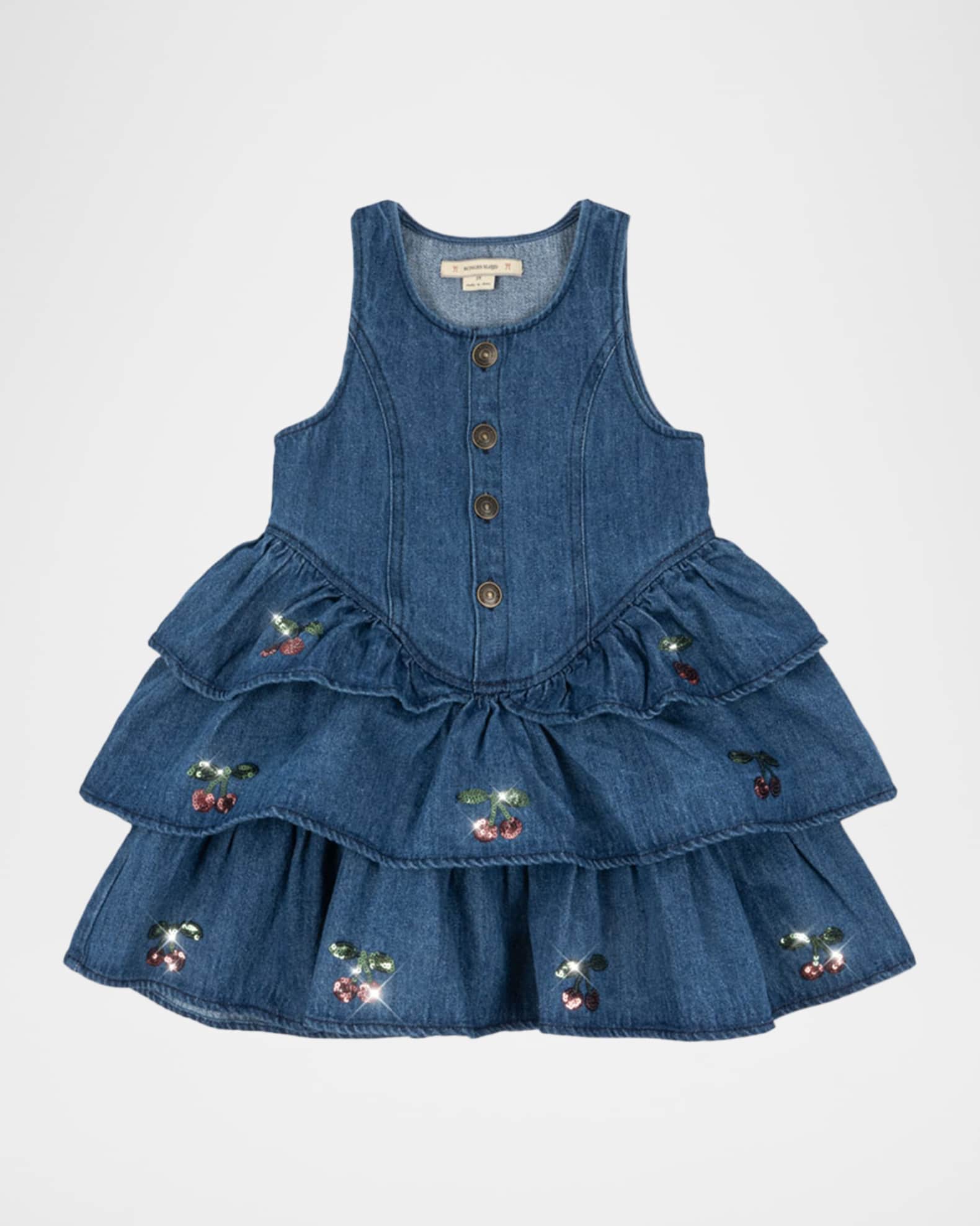 Konges Sljd Denim Blue Elba Dress GOTS - Children's Dresses