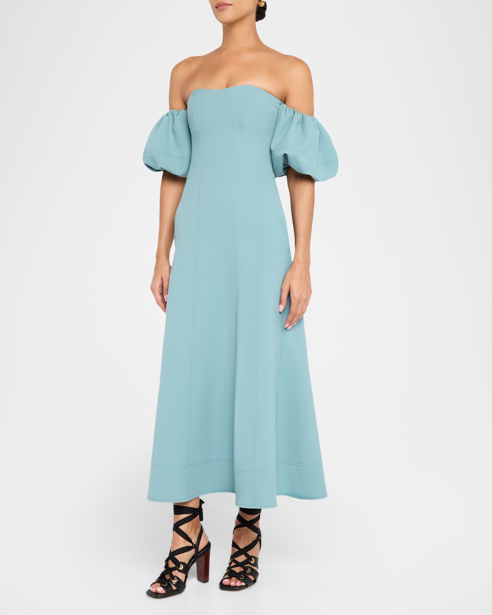 knee length dresses for ladies Ulla Johnson Ruffled Dress