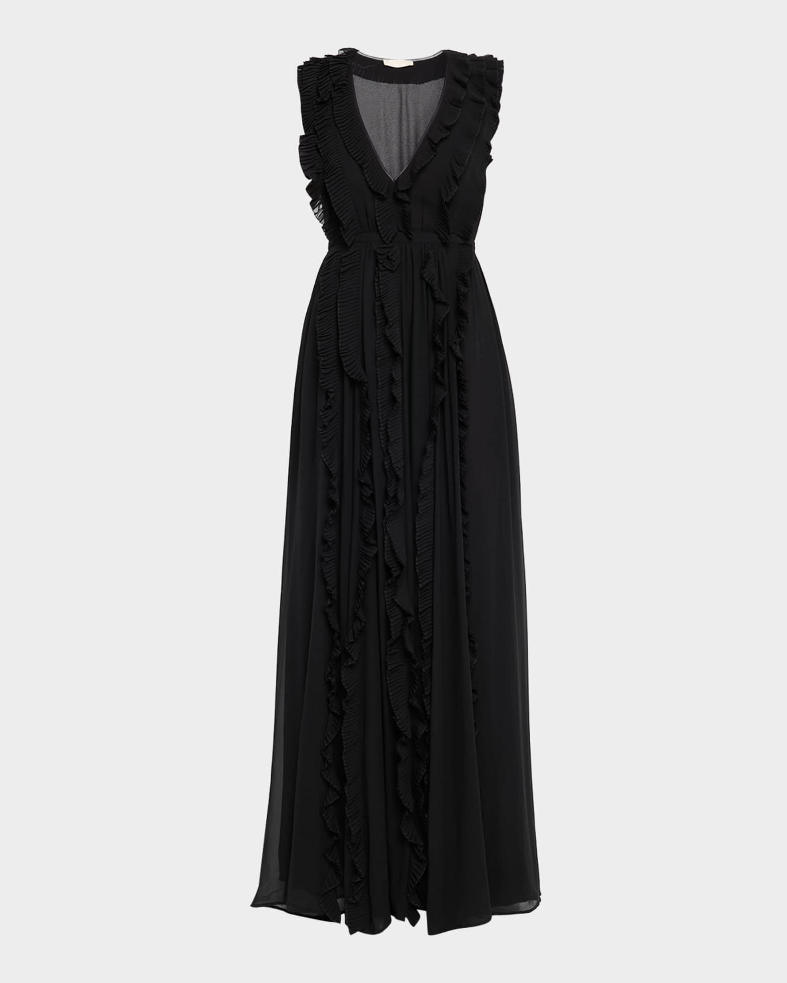 saldanha ruched frill maxi dress Shona Joy Saldanha Ruched Frill Maxi Dress in Strong Blue & Deep Blue