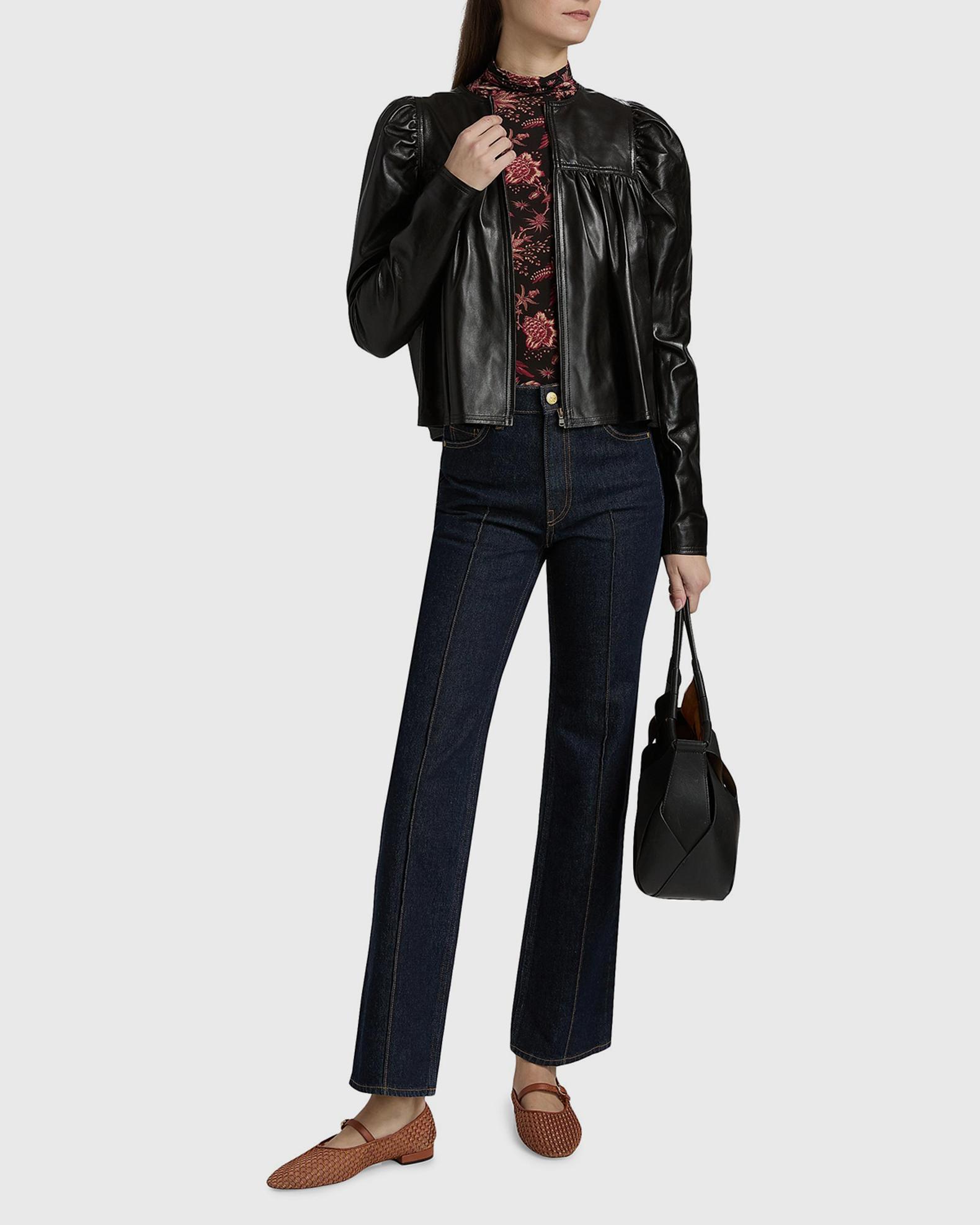 twill　新品未使用タグ付き　PUFF SLEEVE SHAPE JACKET Ulla Johnson Anouk Puff-Sleeve Nappa Leather Jacket | Neiman Marcus