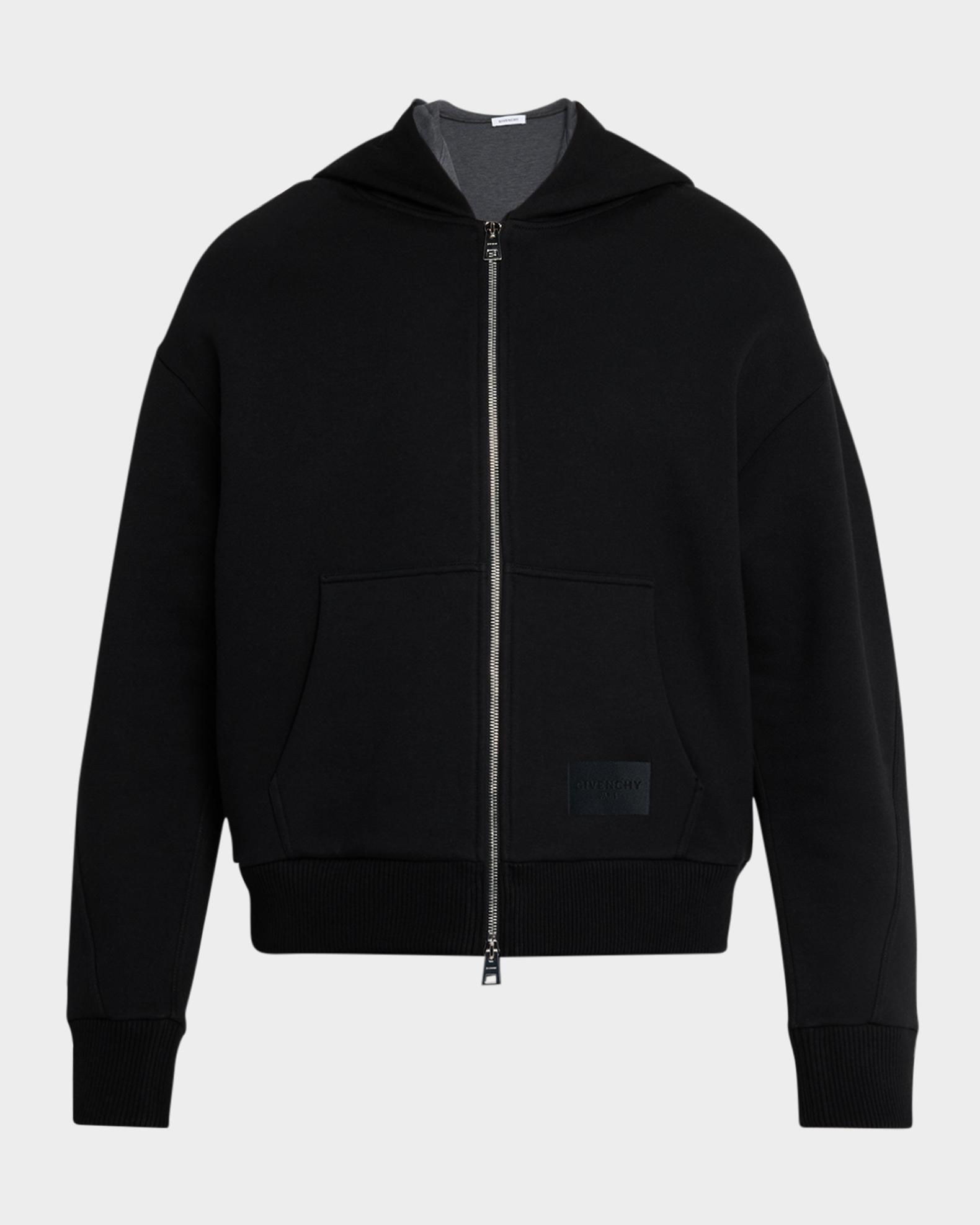 Givenchy Men's Couture Seam Scuba Zipped Hoodie | Neiman Marcus