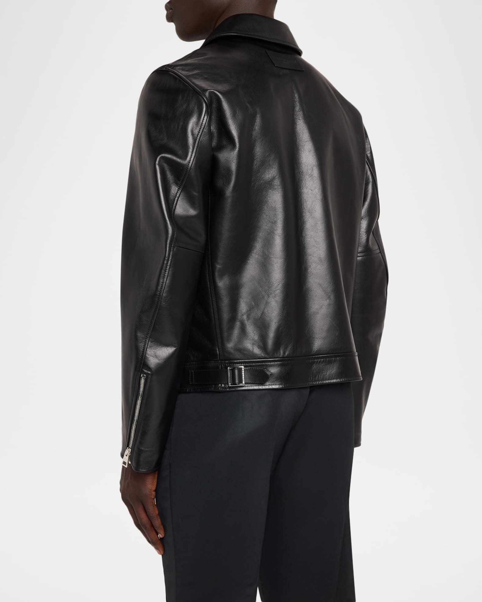 Givenchy Men's Leather Full-Zip Biker Jacket | Neiman Marcus
