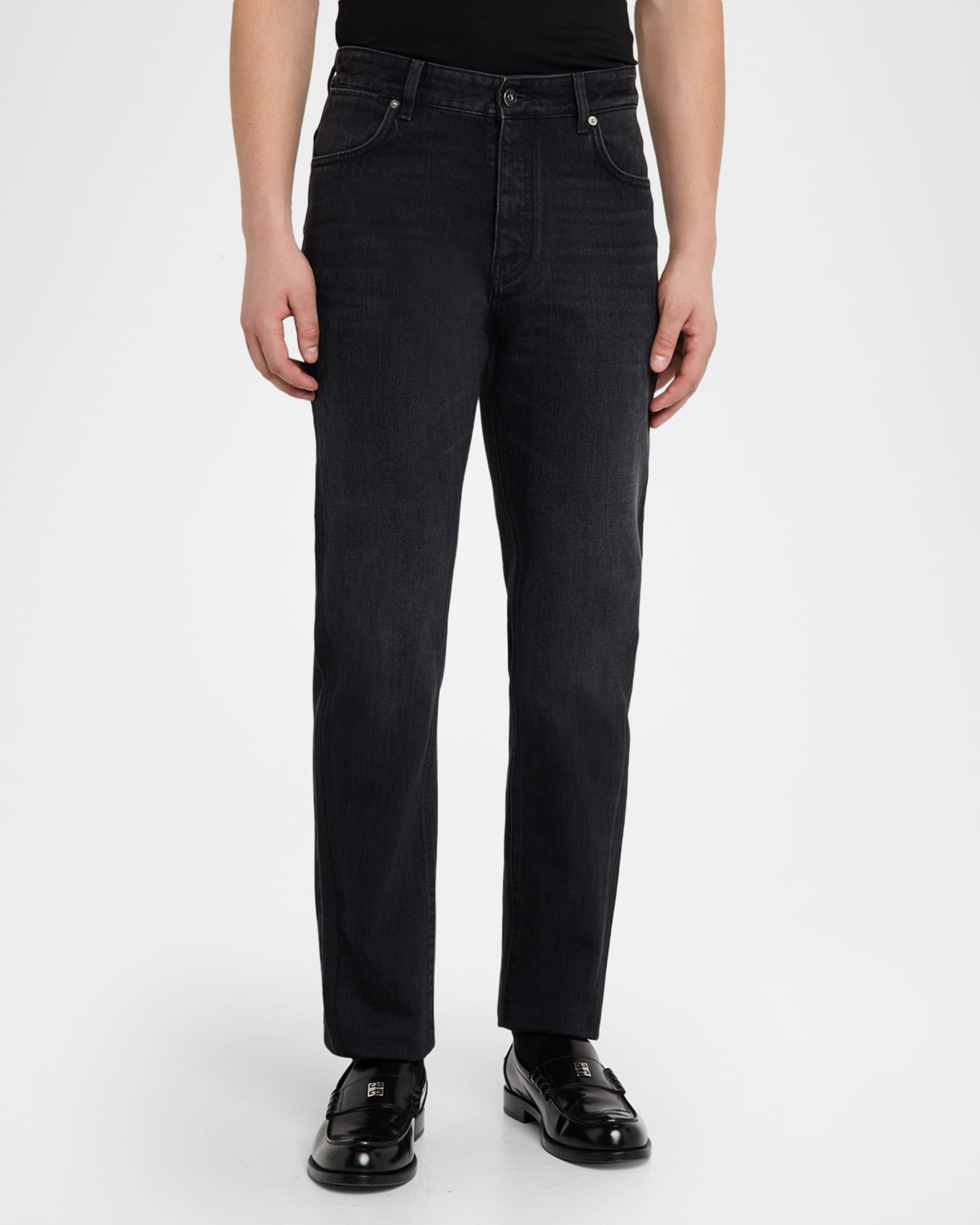 Givenchy Men's Straight-Fit Black Denim Jeans | Neiman Marcus