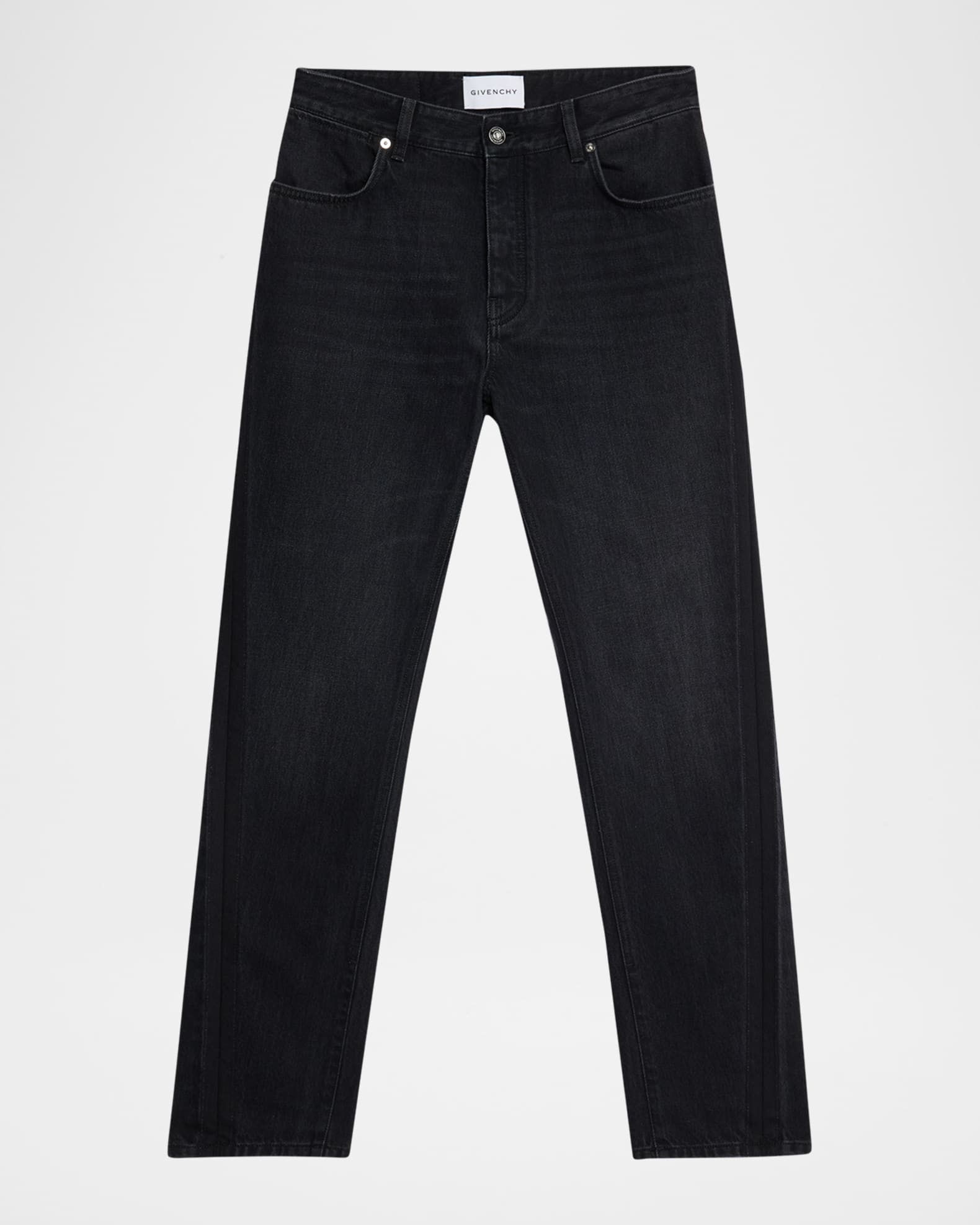 パンツ 14SS GIVENCHY Straight Black Denim Pants Givenchy Men's Straight-Fit Black Denim Jeans | Neiman Marcus