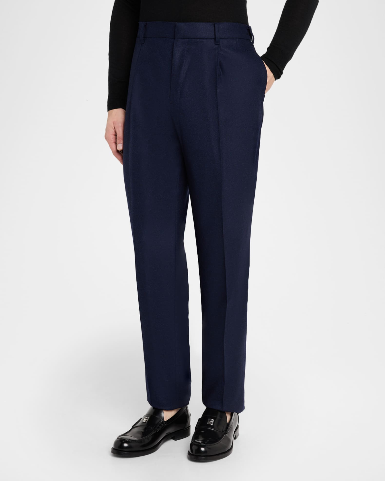 Givenchy Men's Relaxed Wool-Blend Trousers | Neiman Marcus