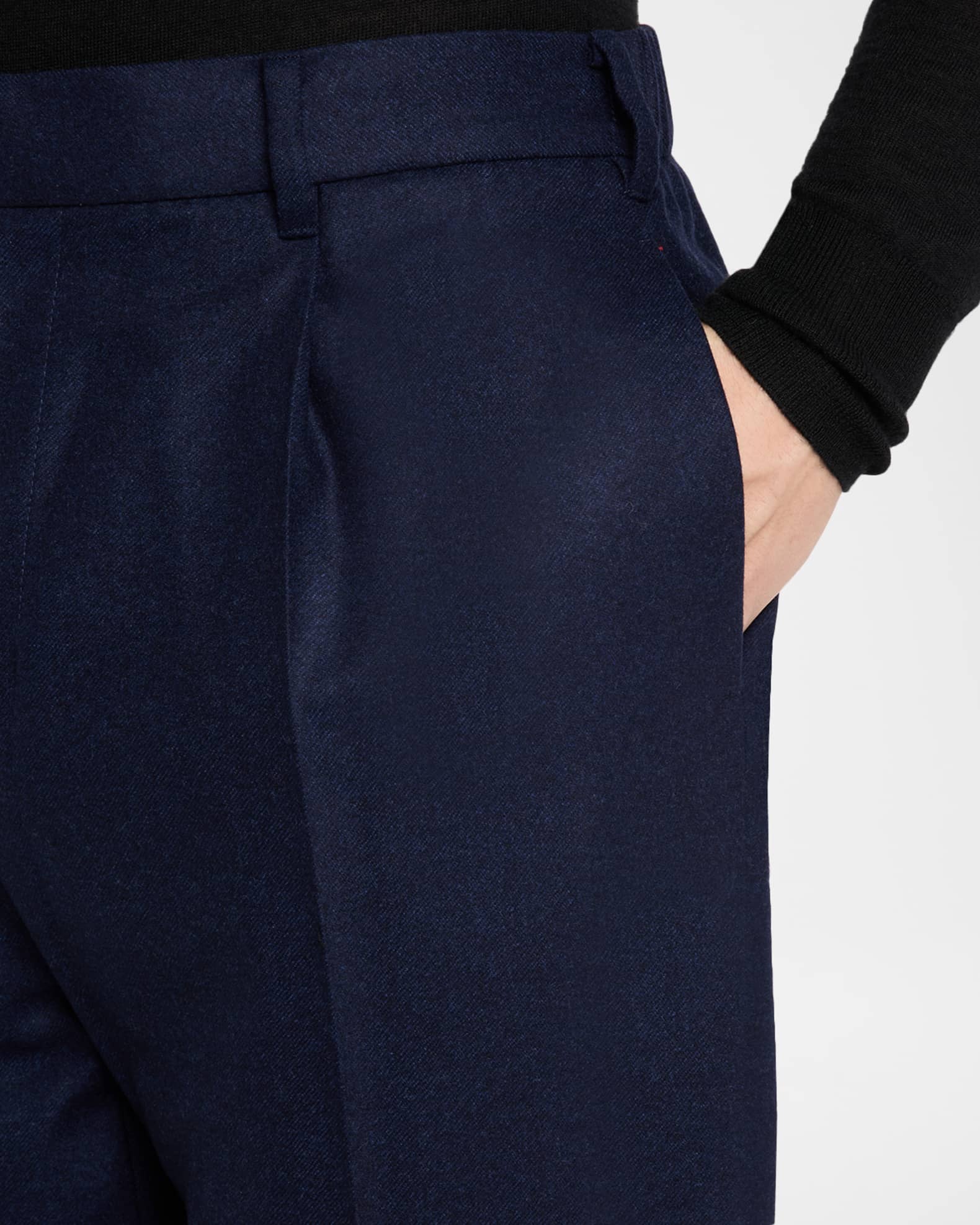 Givenchy Men's Relaxed Wool-Blend Trousers | Neiman Marcus