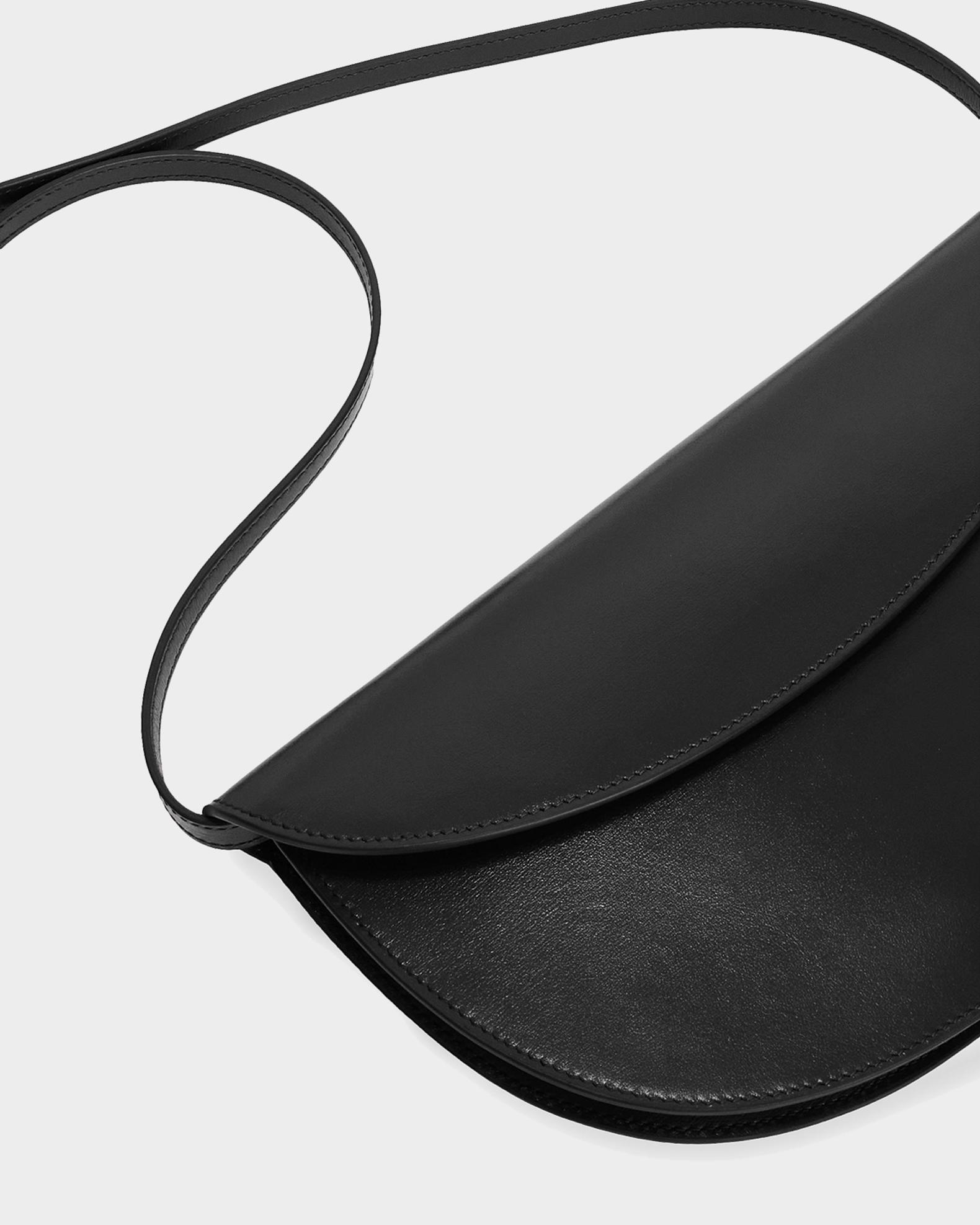 Jil Sander Curve Leather Wallet with Strap | Neiman Marcus