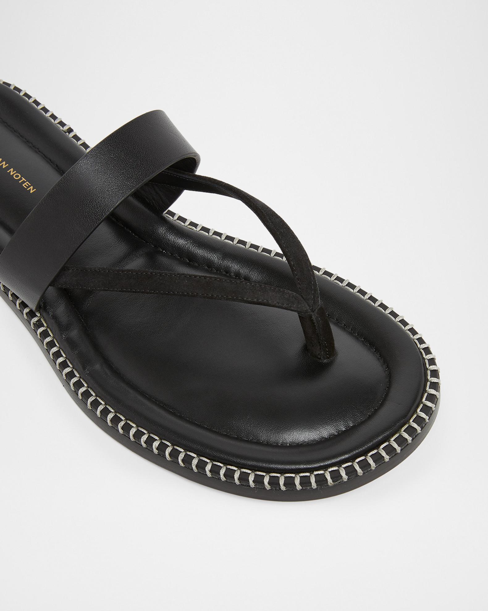 Dries Van Noten Men's Thong Leather Sandals | Neiman Marcus