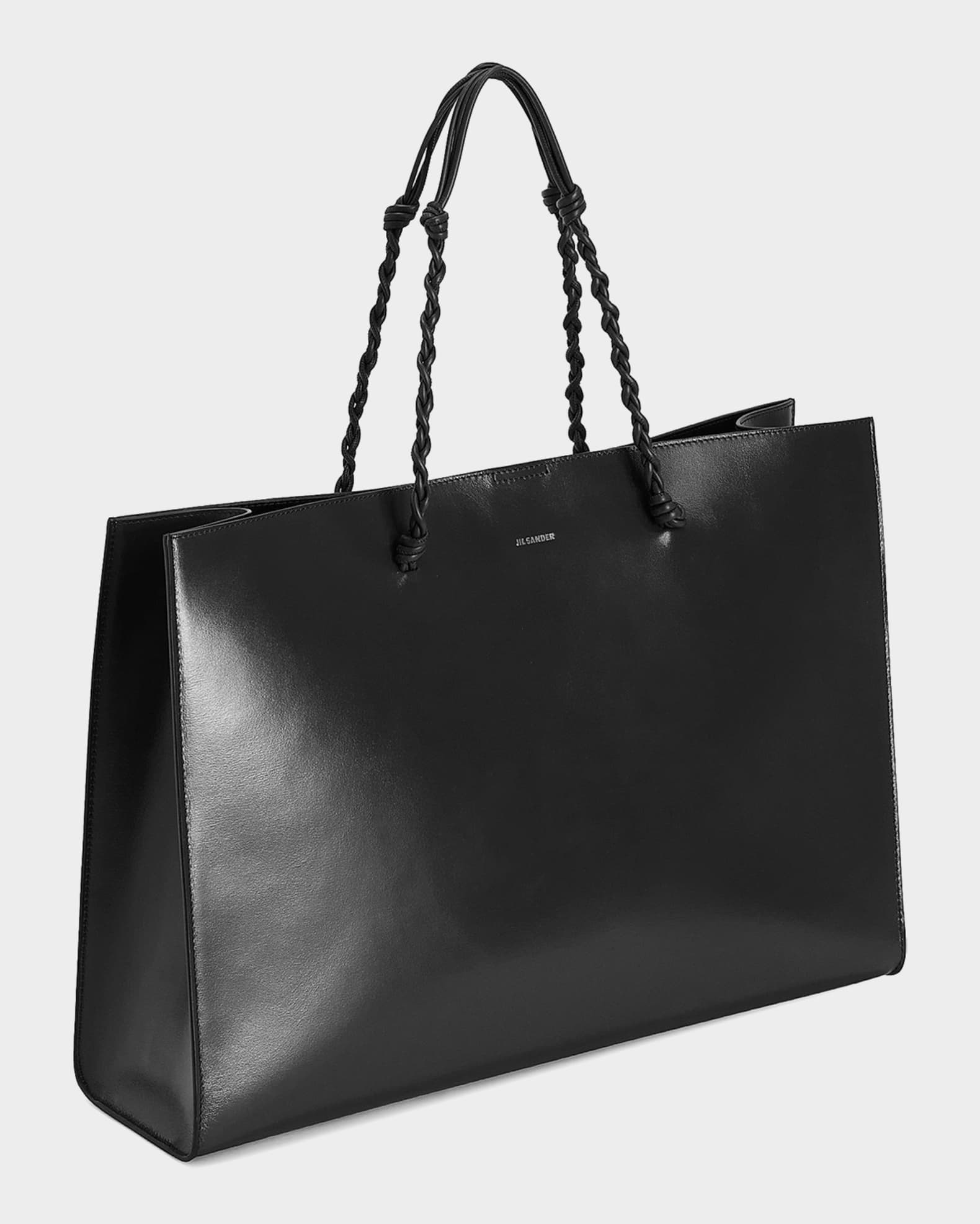 Jil Sander Tangle Knot-Embellished Shopping Tote Bag | Neiman Marcus