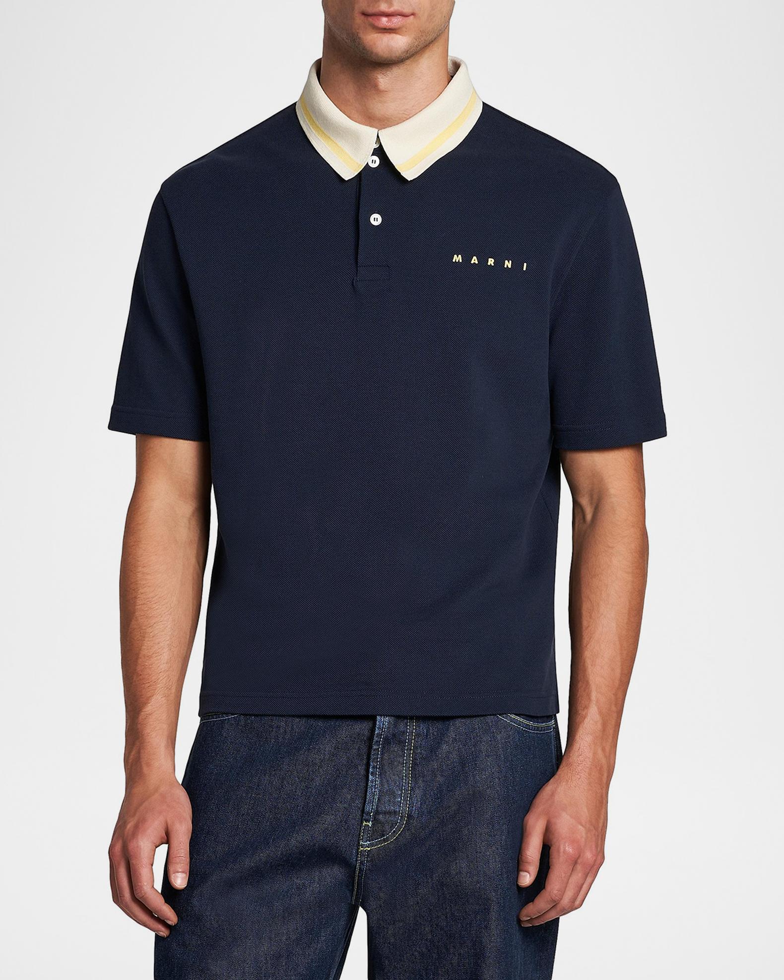 中古・古着通販】MARNI (マルニ) ウールオーバーサイズシャツ ネイビー 