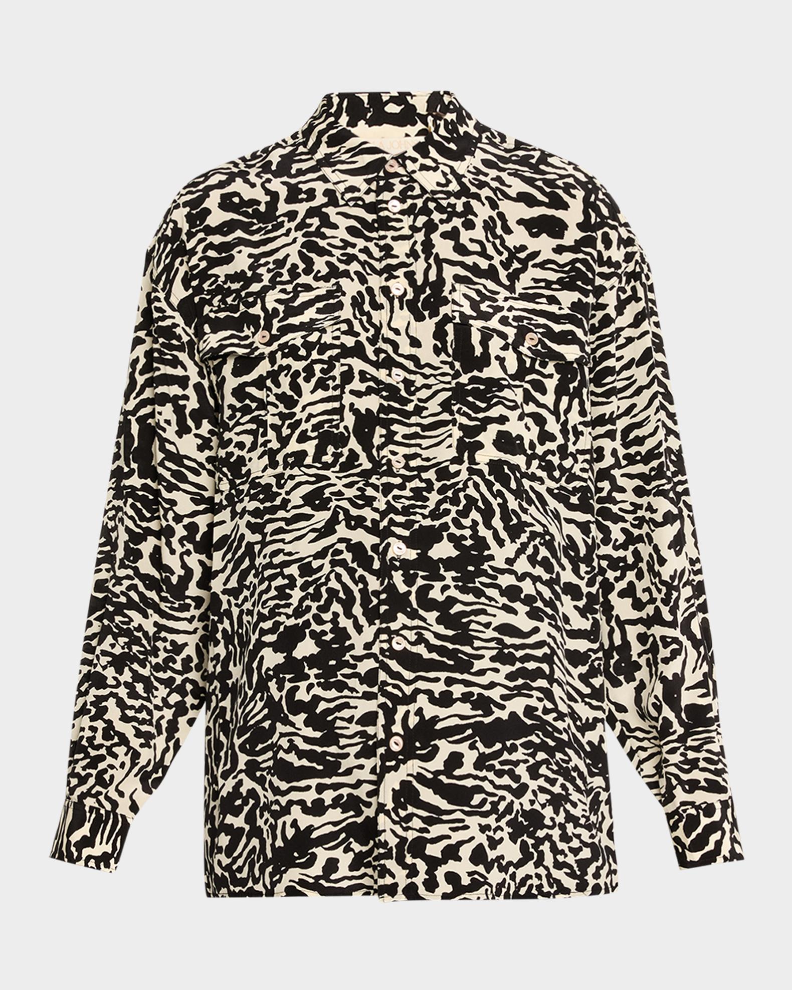 Ulla Johnson Soren Floral Silk Button-Front Shirt | Neiman Marcus