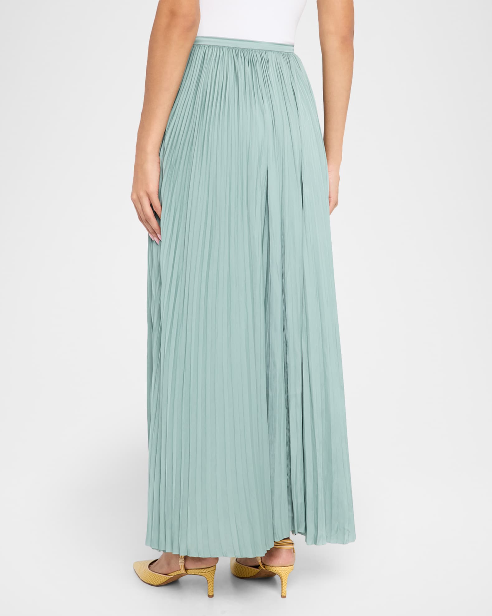 Ulla Johnson Lulu Pleated Satin Skirt | Neiman Marcus
