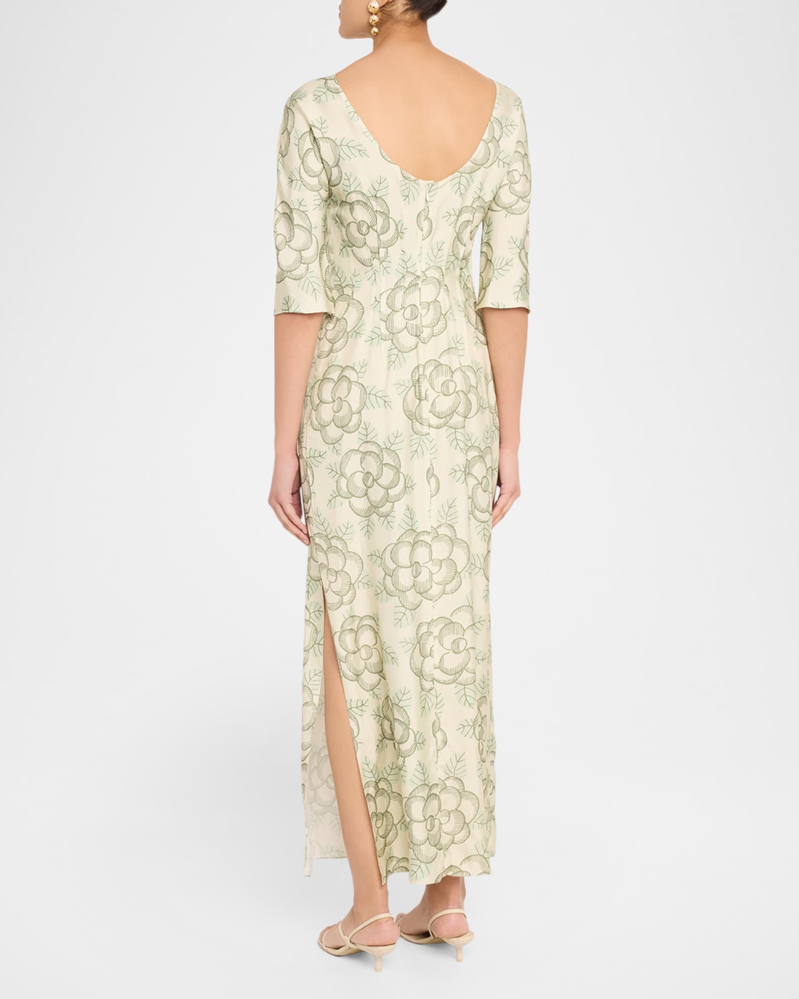 fitted lace wedding dress Mmk Viscose Long Dress – Balardi