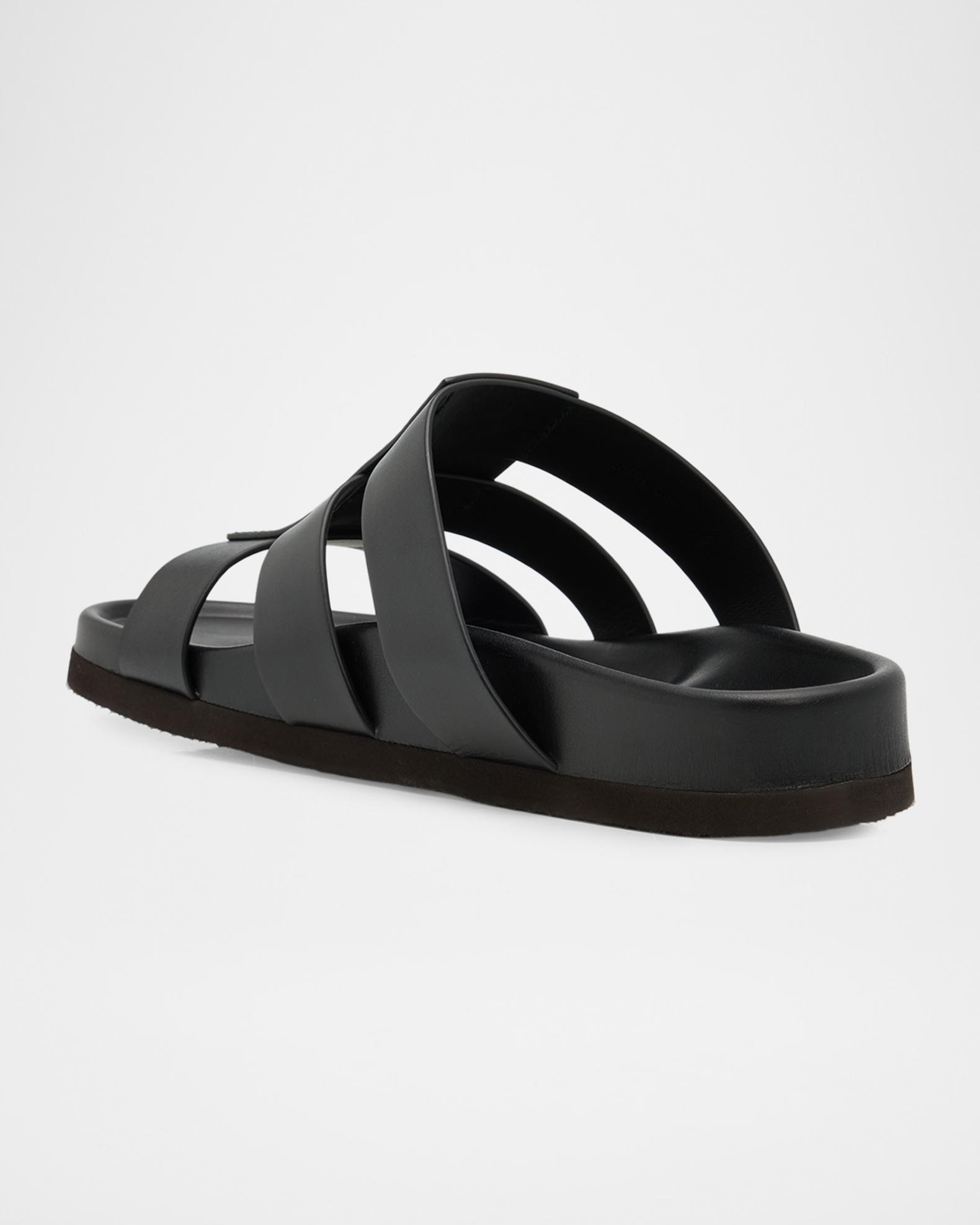 Valentino Garavani Black Rubber Flat Men\'s Sandals Valentino Garavani Men main image 4