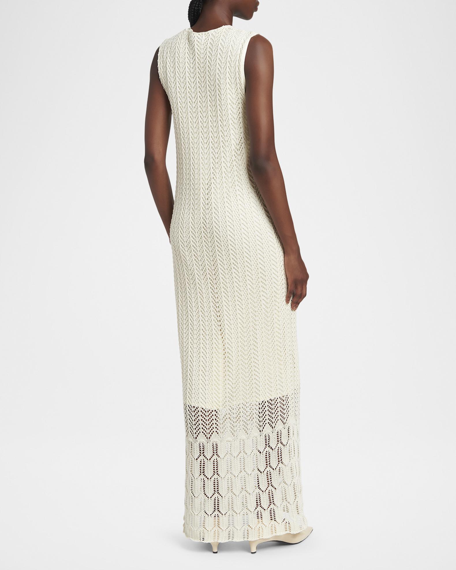 jil sander crochet dress Jil Sander Crochet Floral Slip Midi Dress | Neutrals
