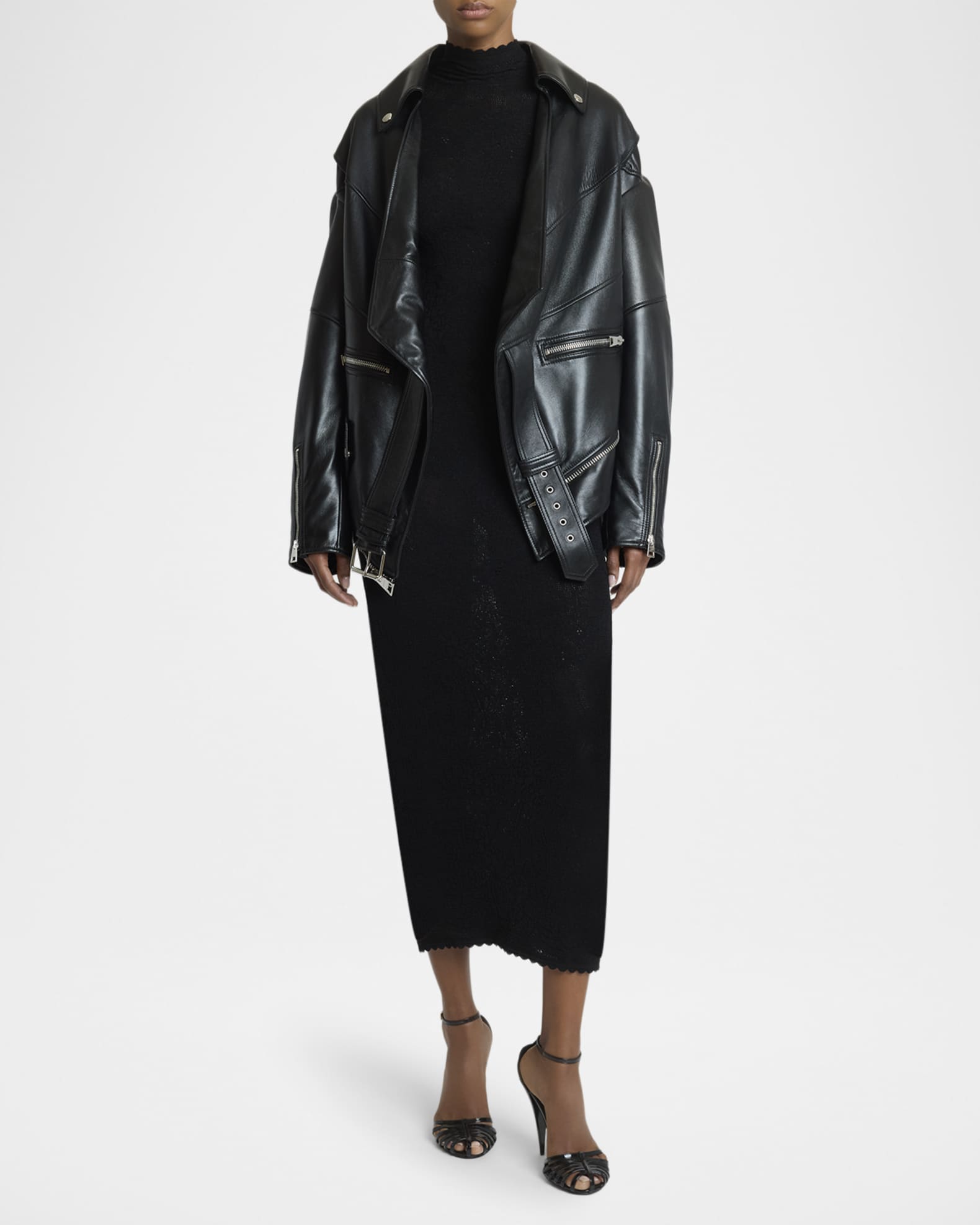 Givenchy Upside Down Leather Moto Jacket | Neiman Marcus