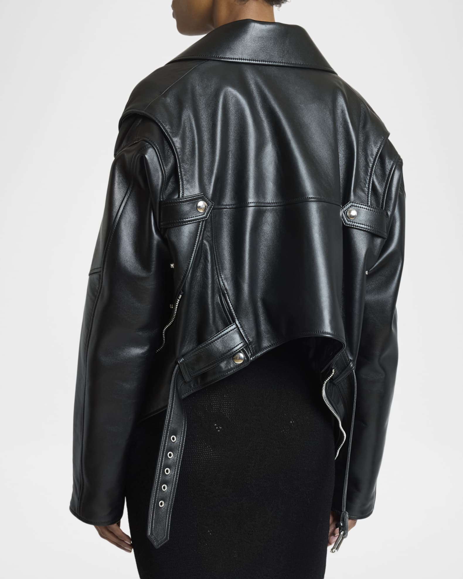 Givenchy Upside Down Leather Moto Jacket | Neiman Marcus