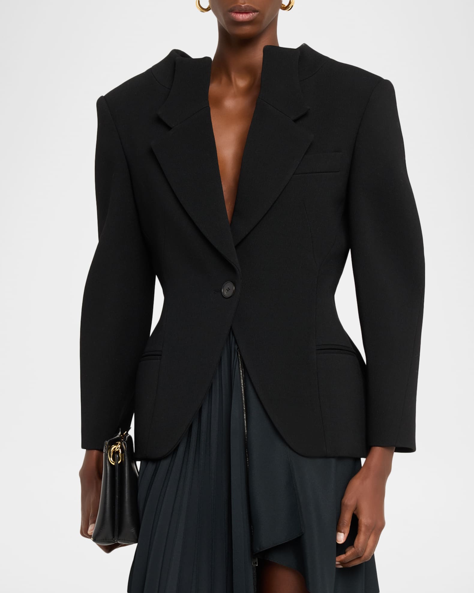 U*L様 GIVENCHY テーラードジャケット ブラック サイズ44 極美品 Givenchy Single-Breasted Slashed Jacket | Neiman Marcus
