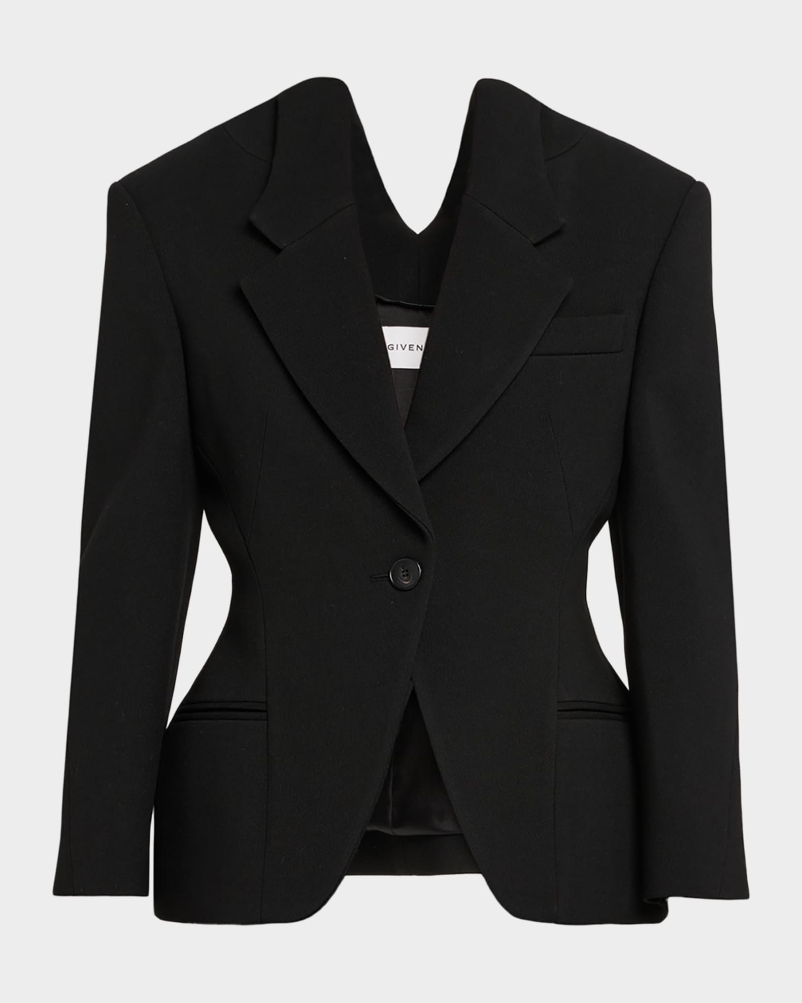 Givenchy Single-Breasted Slashed Jacket | Neiman Marcus
