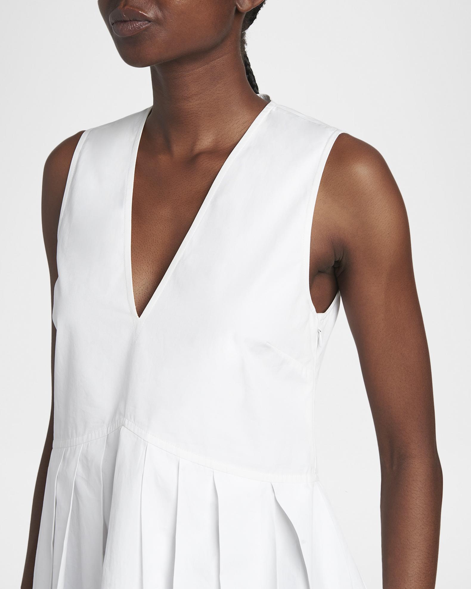 Jil Sander V-Neck Pleated Peplum Top | Neiman Marcus
