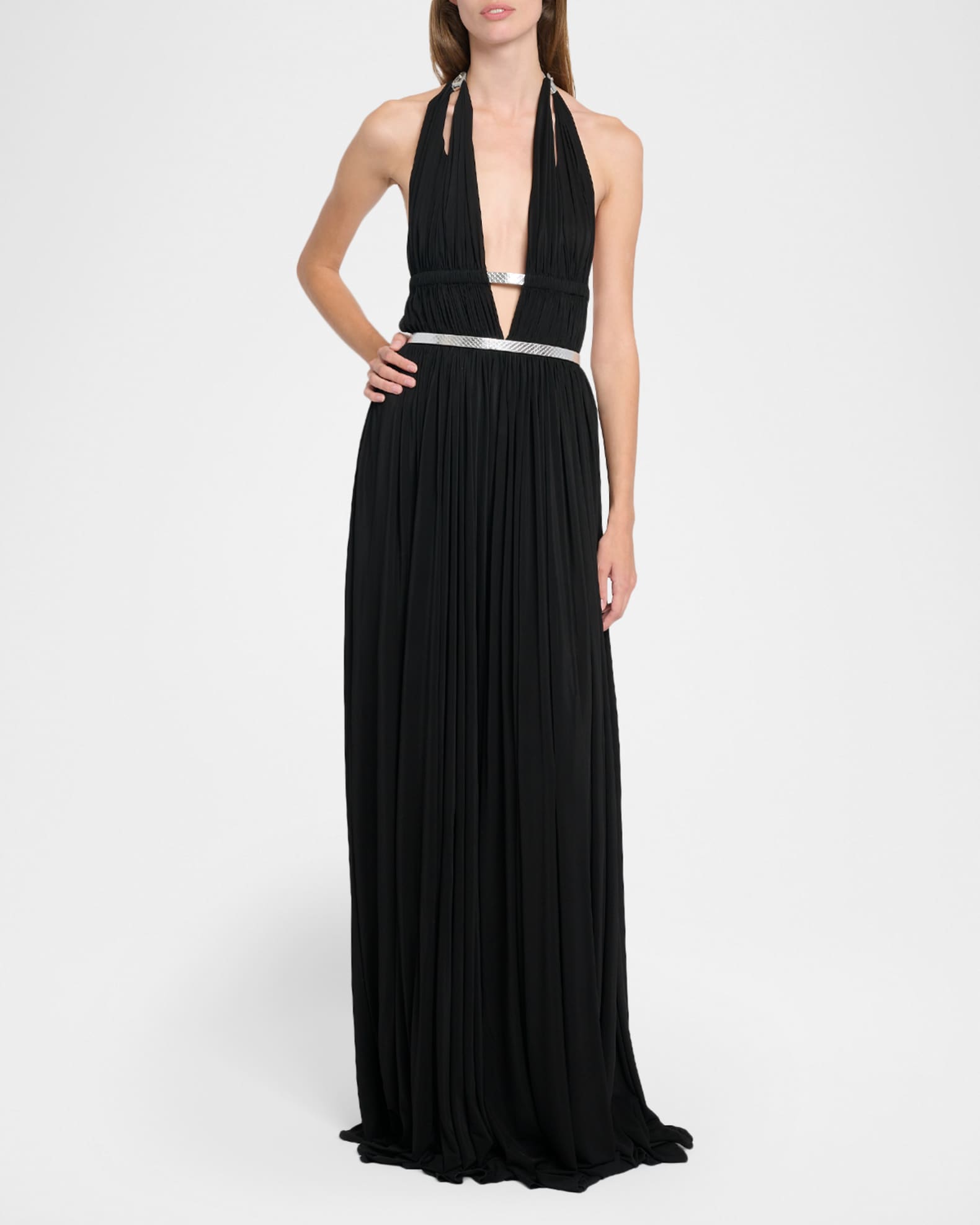 alaia pleated dress Alaa Alaa Pleated Sheer Dress