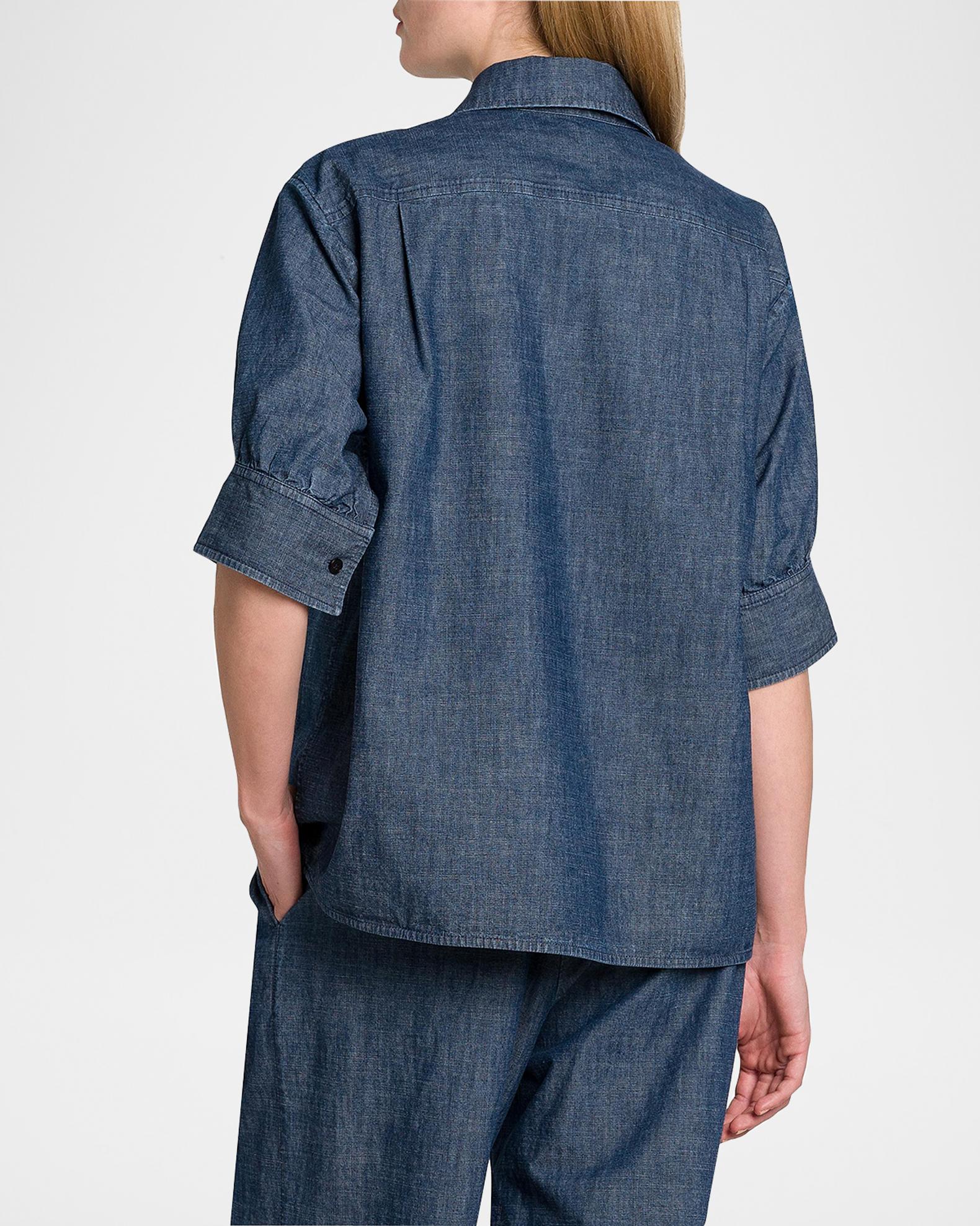 Jil Sander Short-Sleeve Chambray Button-Down Shirt | Neiman Marcus