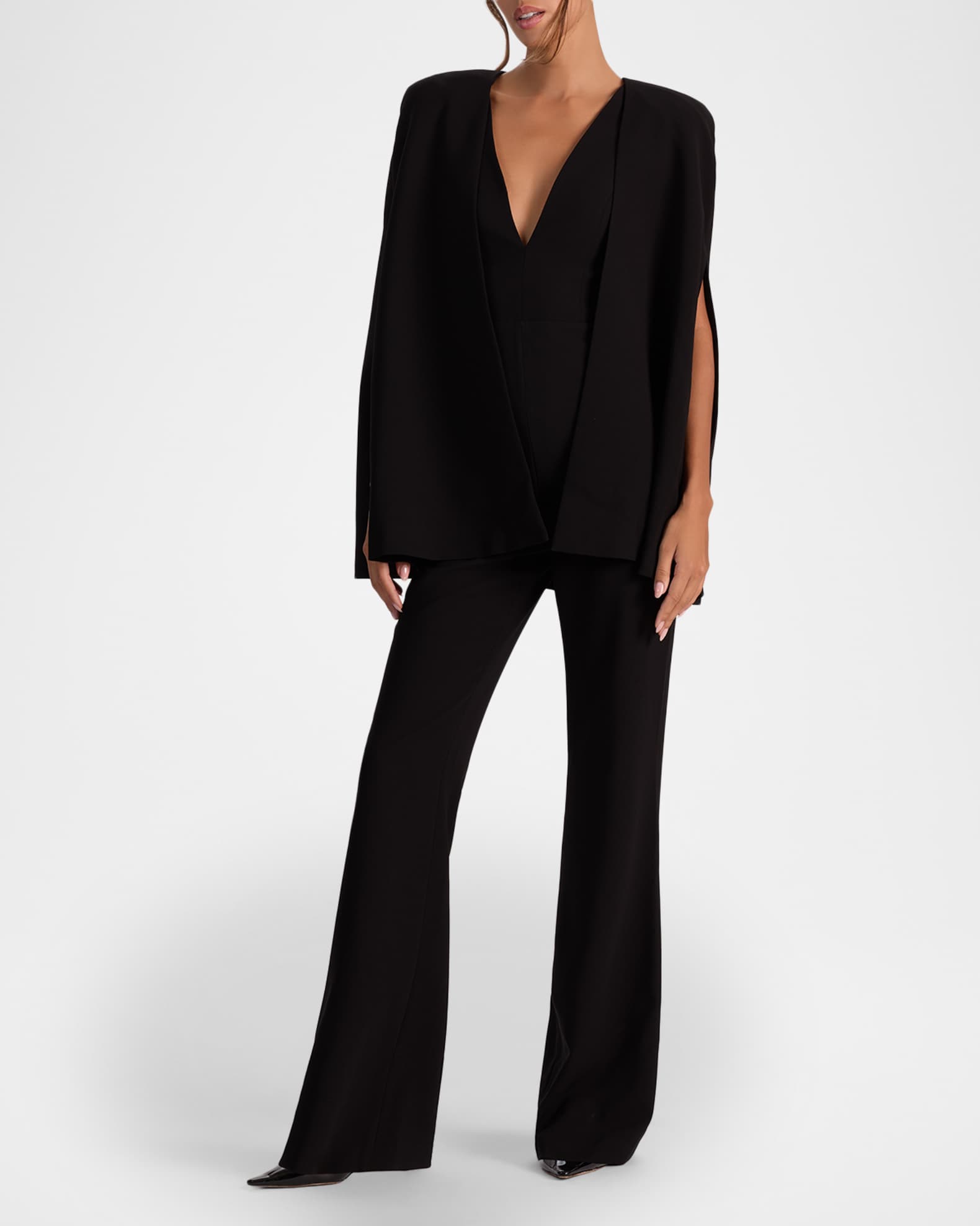 スーツ capea Alice + Olivia Nova Cape Jumpsuit | Neiman Marcus