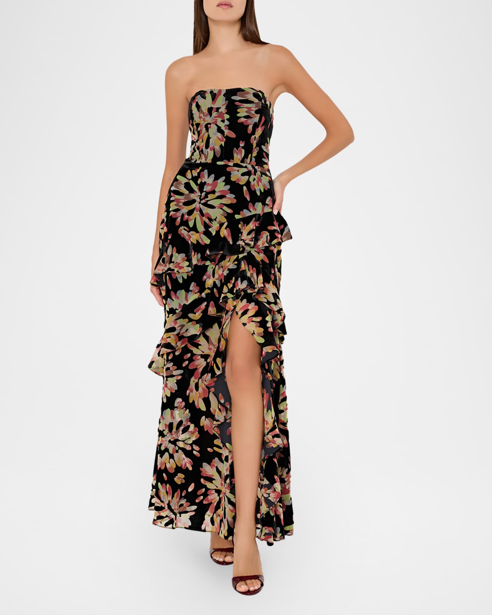 women's red halter dress Whisked Away Halterneck Maxi Dress main image 0